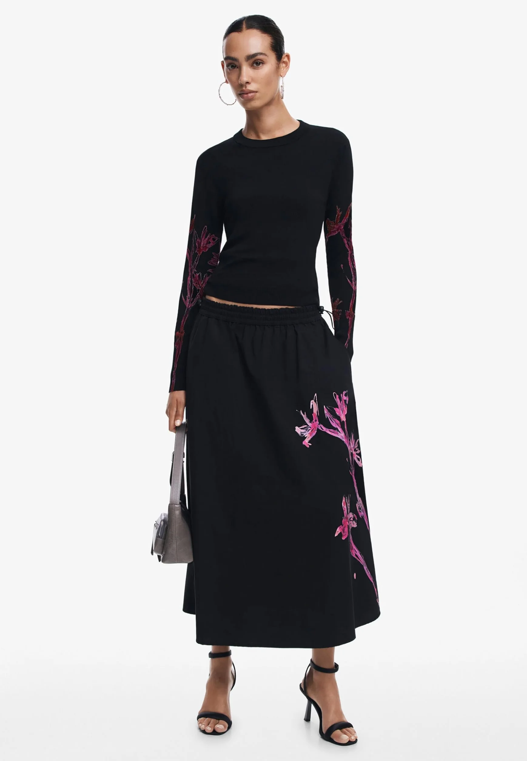 Desigual REPRIS_JERS_Seductive, 2000 Czarny, M, Czarny (Black), M