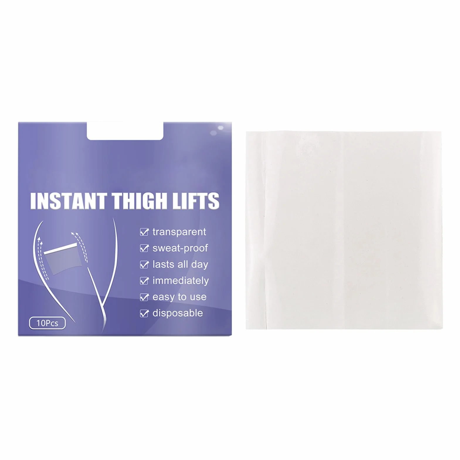 10 sztuk taśm do liftingu ud, natychmiastowe lifting antycellulitowy, anty-skręcające, niewidoczne naklejki do ujędrniania nóg, rozciągliwe, natychmiast zwiotczała skóra