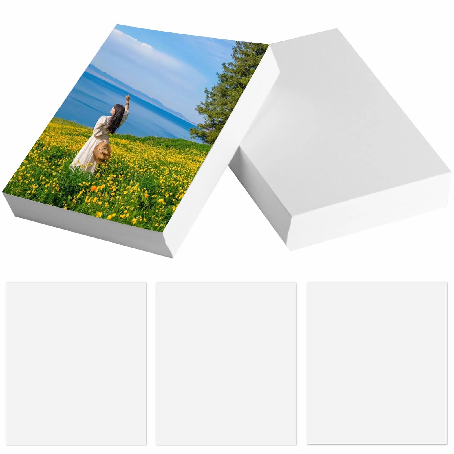 200 arkuszy papieru fotograficznego 10 x 15 cm, 200 g/m², papier fotograficzny o wysokim połysku, fotograficzny, satynowy, fotograficzny A6 do drukarek atramentowych, kart fotograficznych