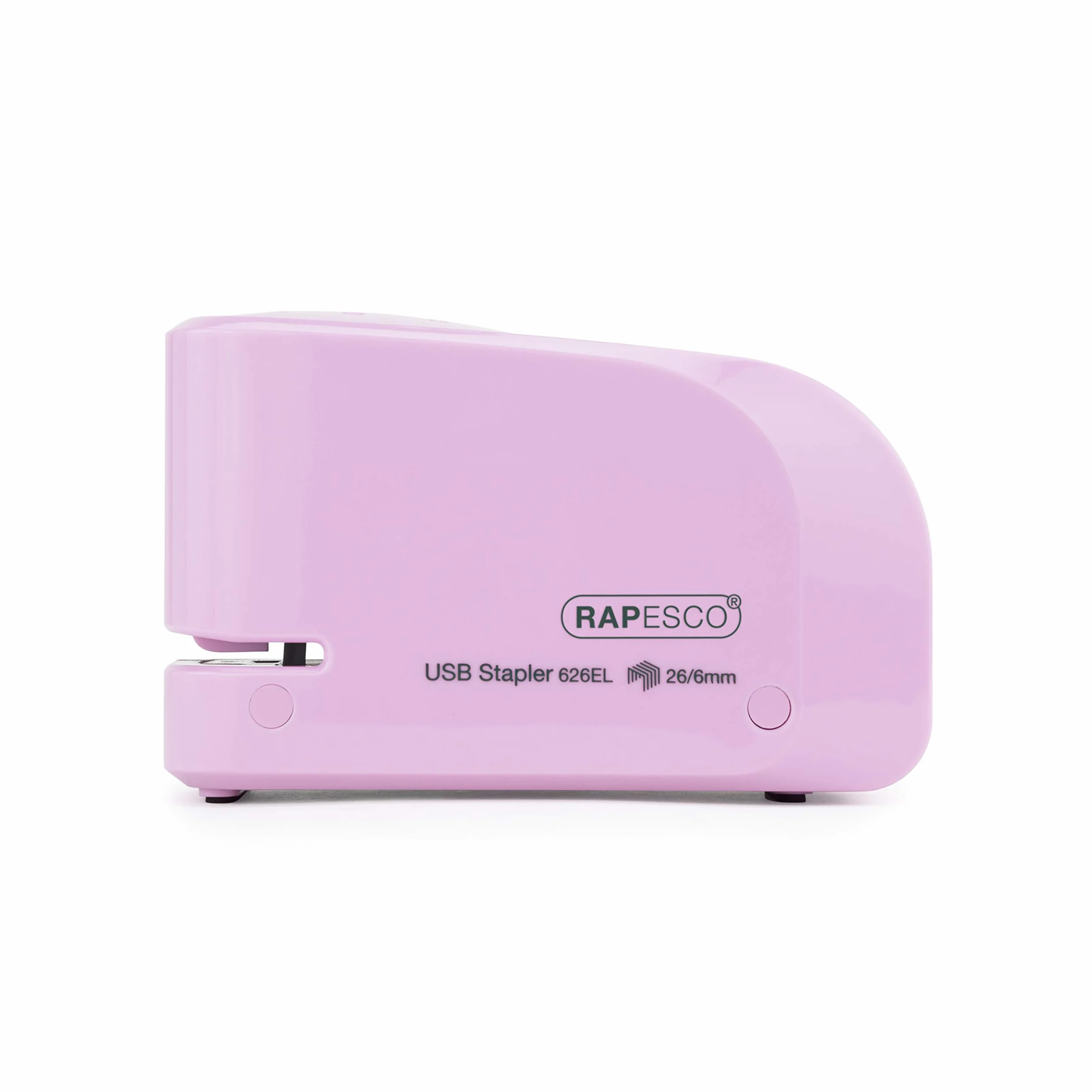Rapesco 1451 626EL Automatyczny zszywacz USB/akumulatora ze 1000 zszywkami 26/6 mm, pojemność 15 arkuszy, cukierkowy różowy