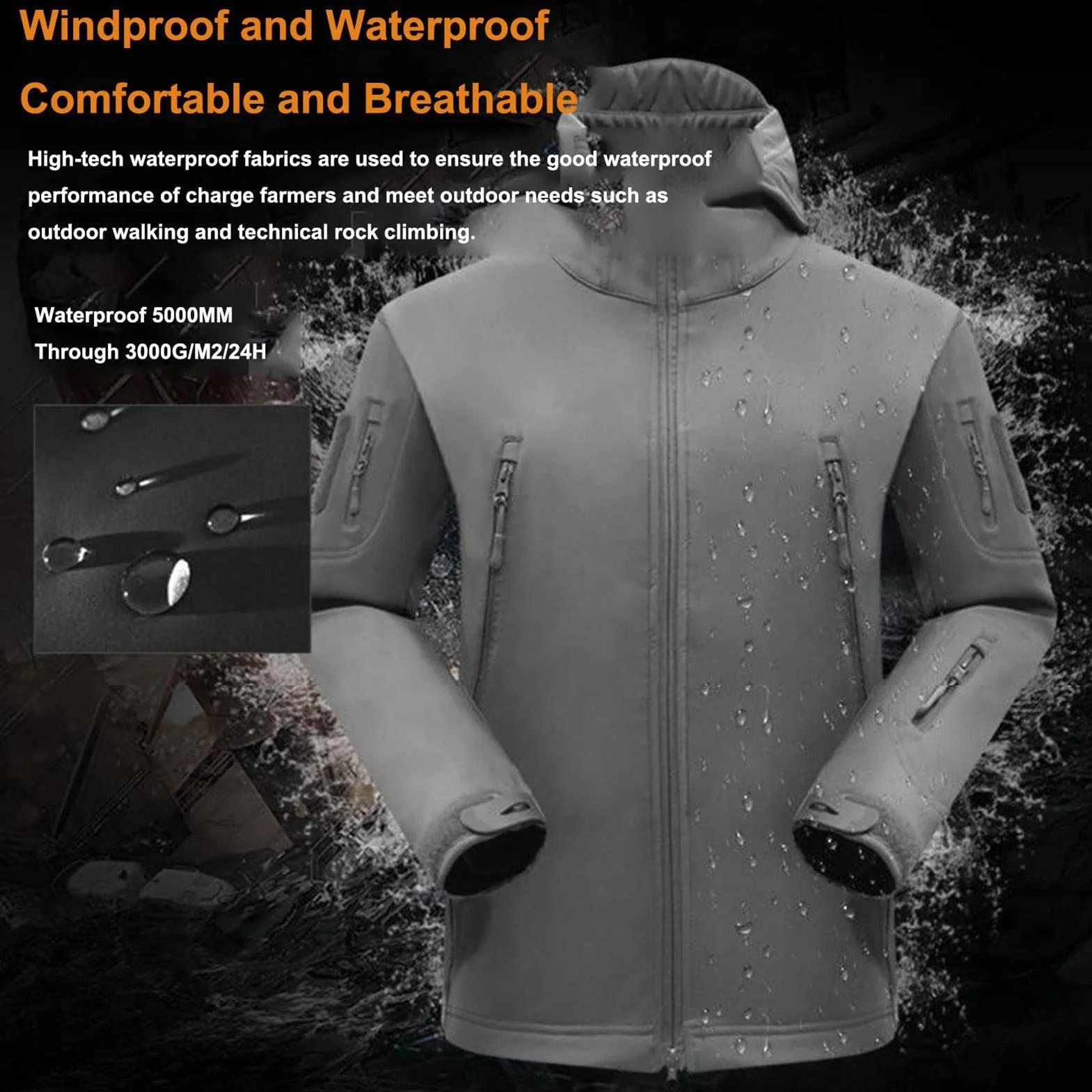 Taktyczna kurtka i spodnie zestaw dla mężczyzn - wodoodporny kamuflaż wojskowe kombinezony softshell, mundur wojskowy mundur bojowy strój