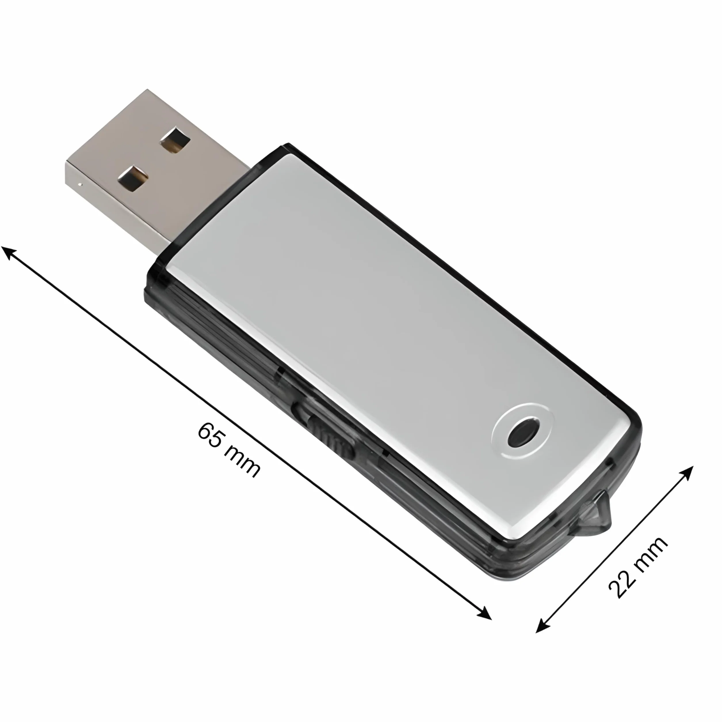 Retoo Dyktafon cyfrowy USB z 8 GB, aktywacja głosowa, urządzenie do nagrywania wykładów, wykładów, wywiadów, spotkań, mini dyktafonu z aktywowanym głosem