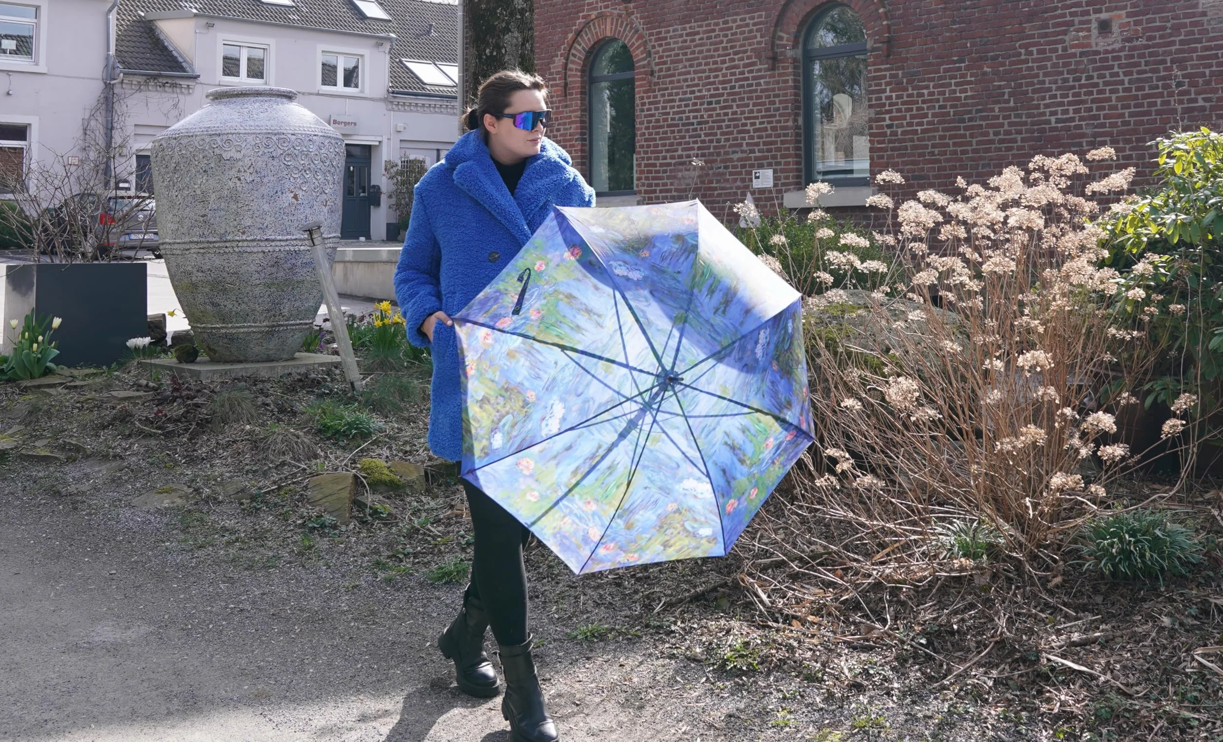 VON LILIENFELD parasol Claude Monet lilie wodne automatyczne otwieranie parasol artystyczny stabilny wiatroodporny