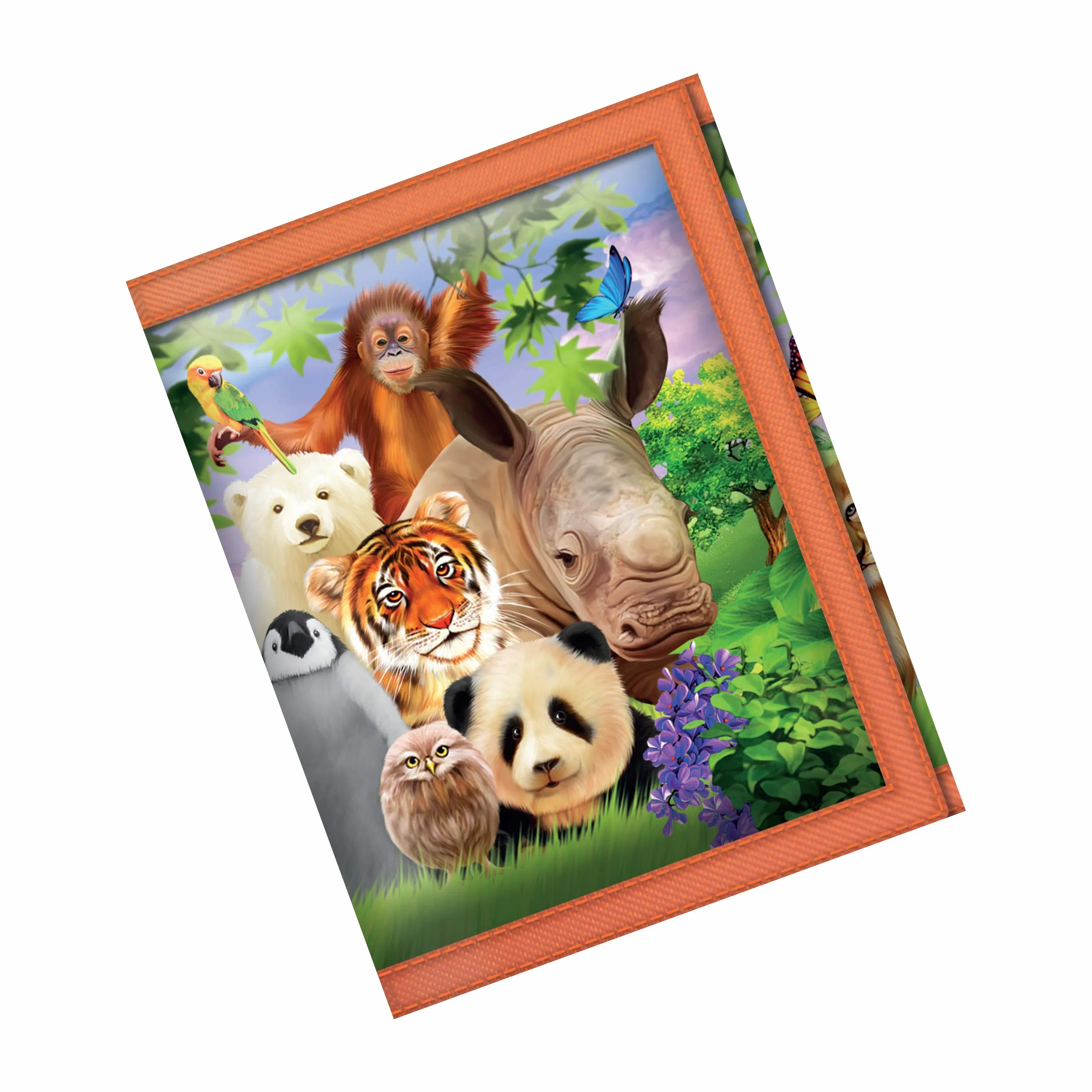 3D Live Life Wild Smile etui na książeczkę czekową, 10 cm, wielokolorowe (wielokolorowe)