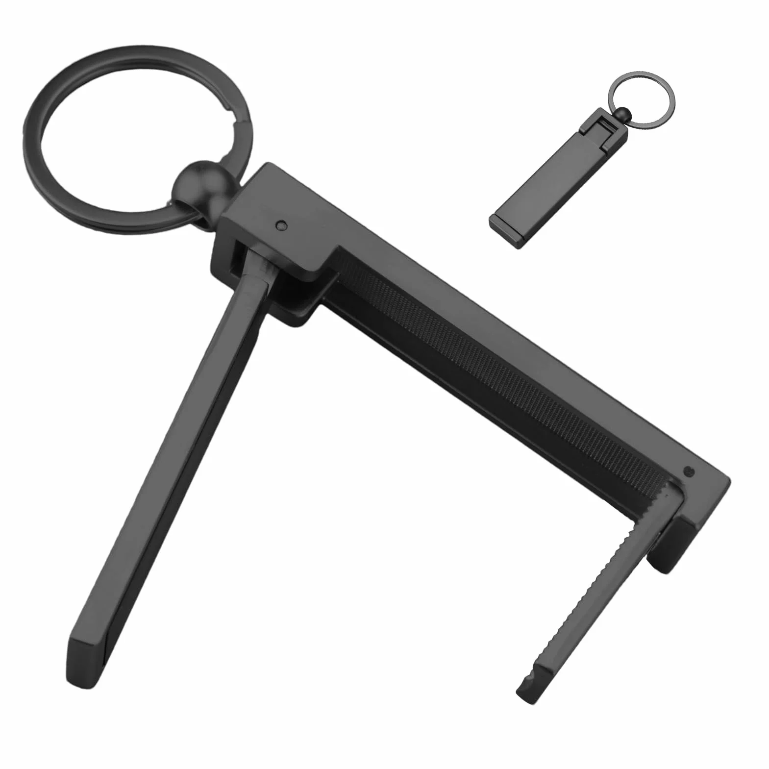 Purse Table Hook - 2.91 Inches Folding Desk Holder for Secure Bag Placement, Space-Saving Function with Smartphone Stand, Keychain Hook for Office & Home Use, Silver Alloy, Portable Carry Accessory