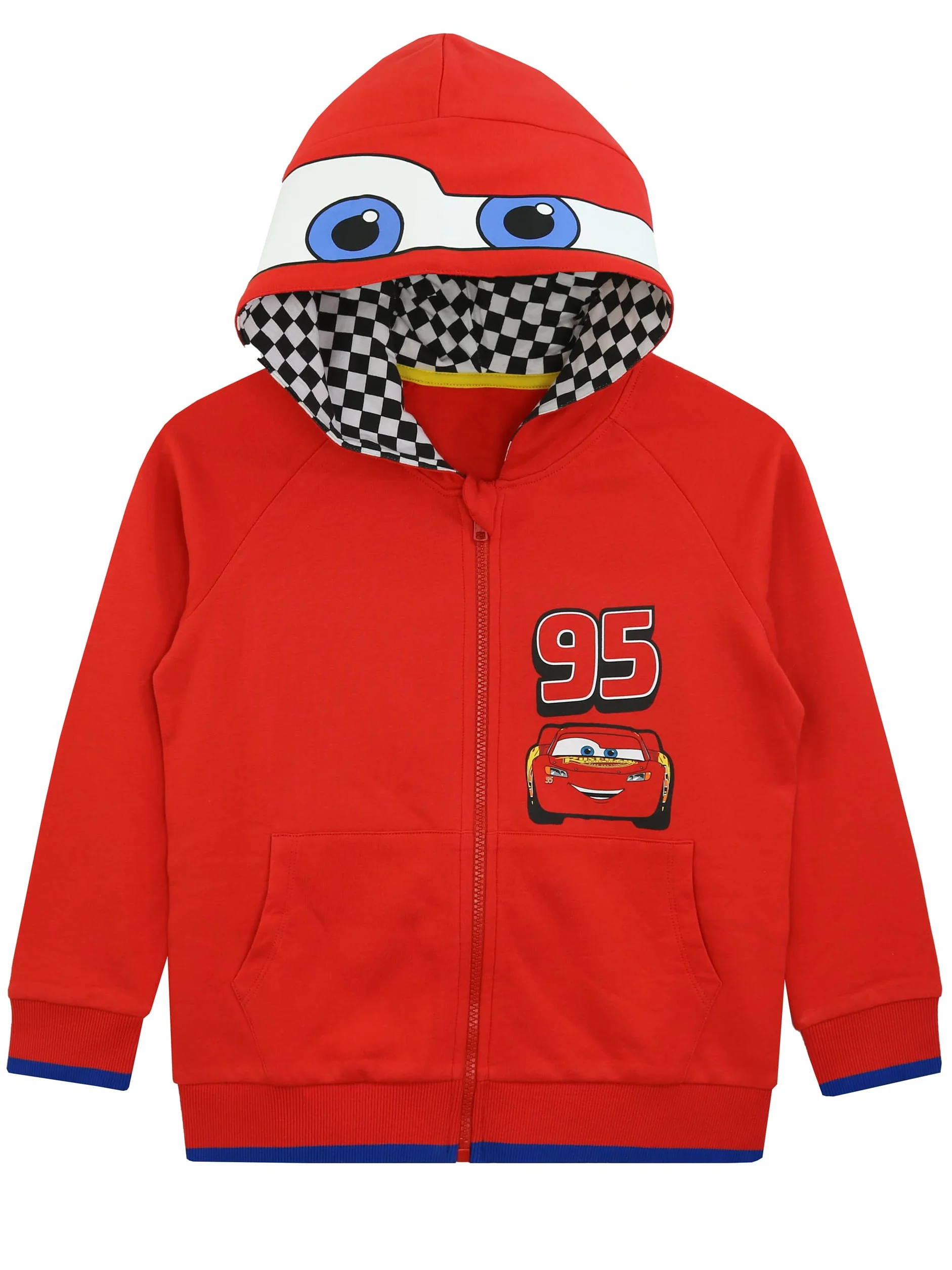 Disney Cars Bluza Z Kapturem | Bluza Chłopięca Cars | Bluza Kostiumowa Zygzak McQueen Dla Dzieci