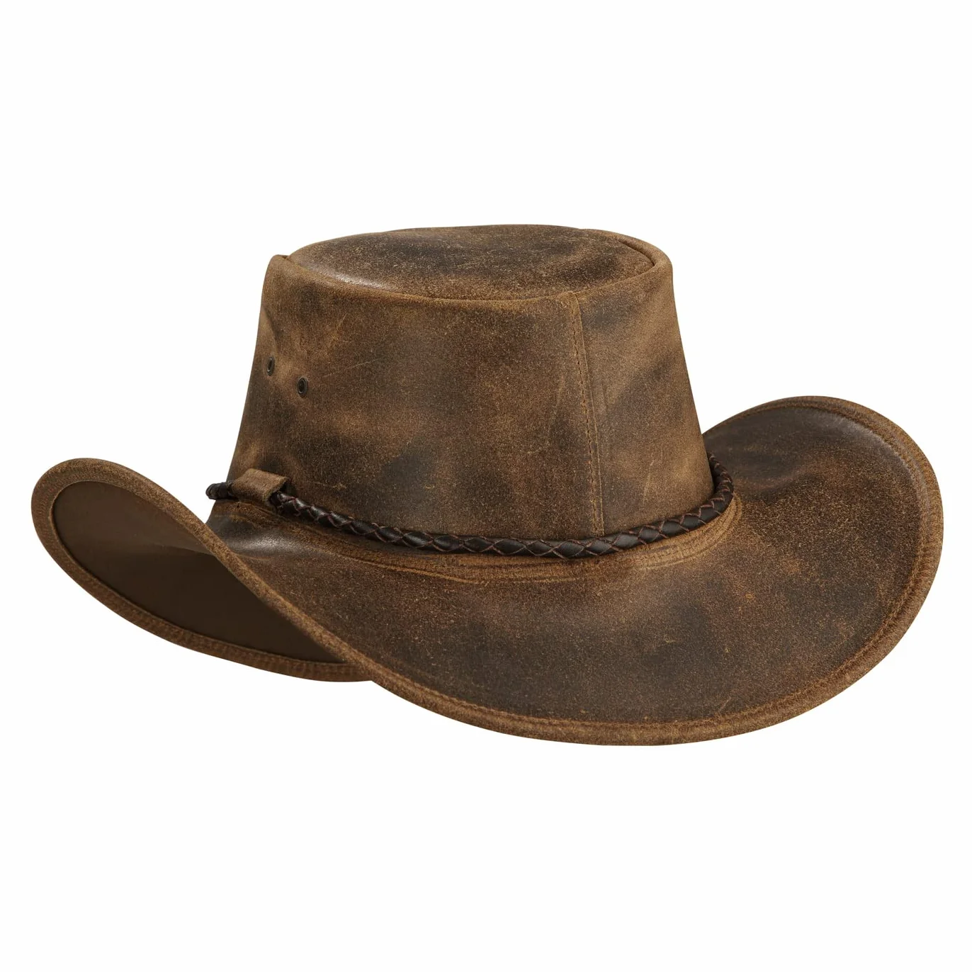 Damski męski kowbojski kapelusz skórzany NEMI unisex w 3 kolorach