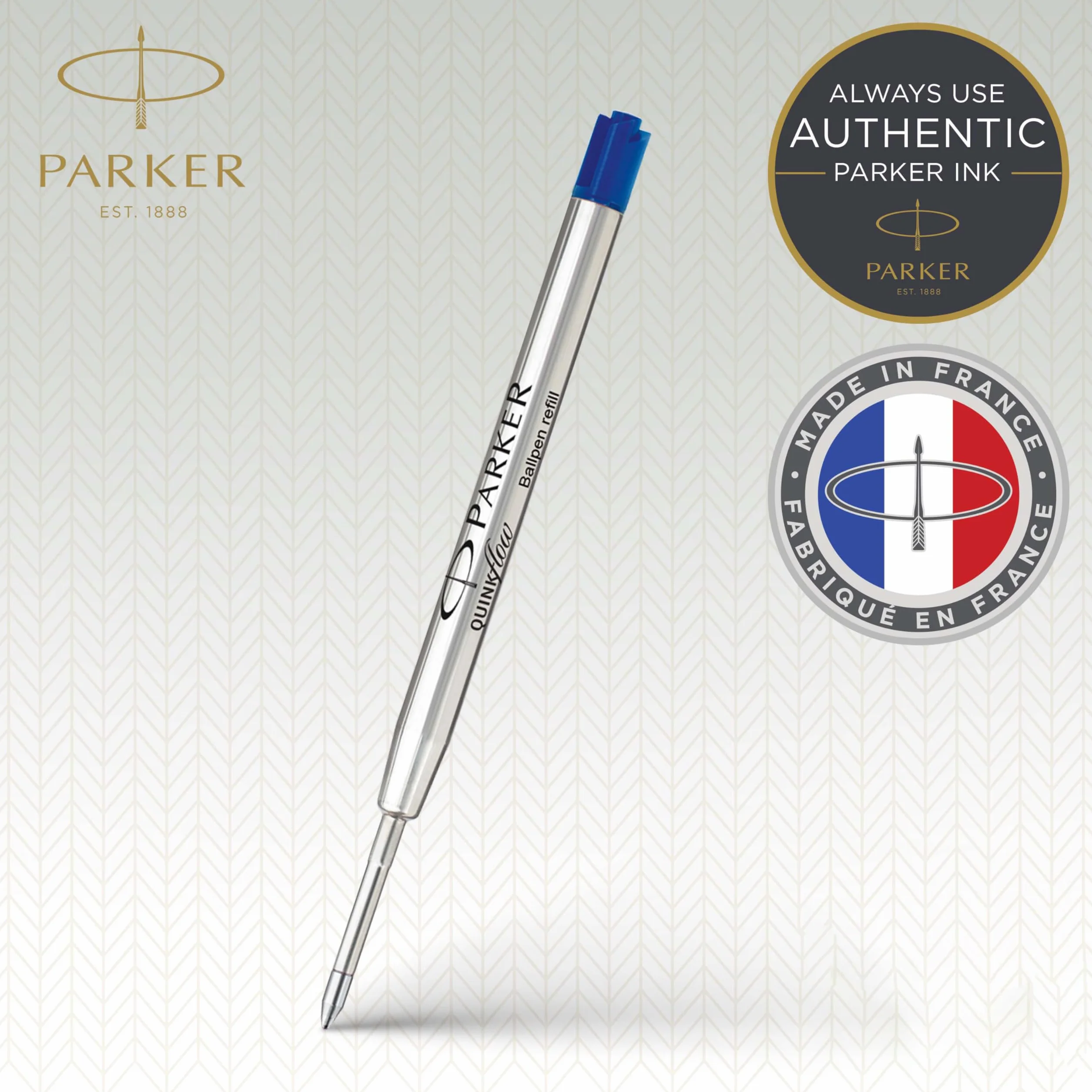 Parker Quinkflow 2119152 Naboje do Piór, Niebieski, 3 Sztuki