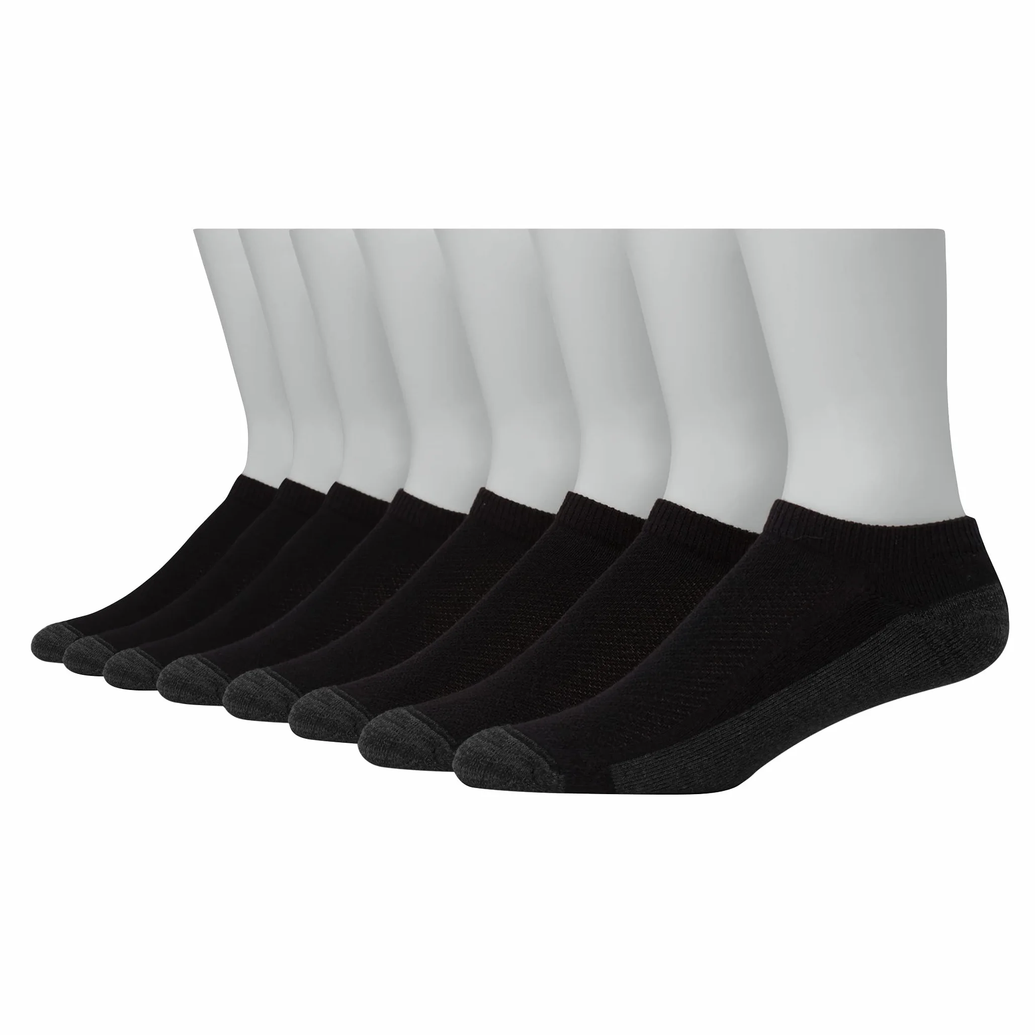 Hanes Ultimate Ultra Cushion FreshIQ męskie skarpety odprowadzające wilgoć, niski krój, 8 sztuk, kolor biały, Czarny, 8 par, Rozmiar uniwersalny