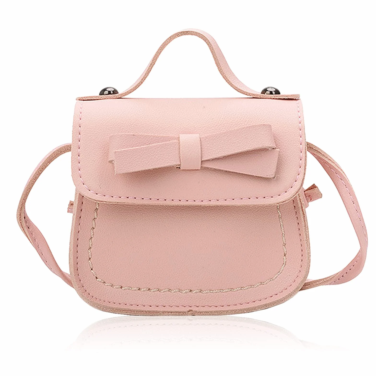 Kot CrossBody Messenger Bag, mini portmonetka na monety, torebka dziecięca z krawatem, dla dzieci w wieku 1-3 lat, na imprezę, zakupy, do fotografii, występów, Rosa, S