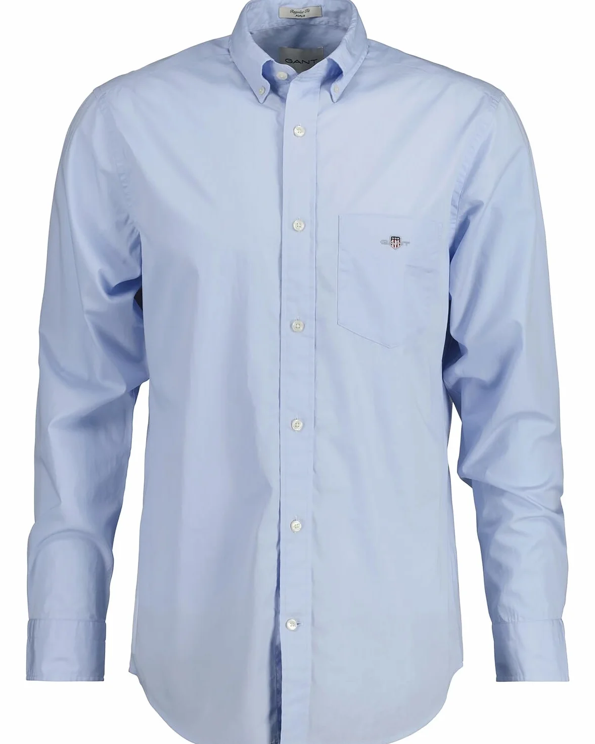 GANT Męska koszulka REG POPLIN, jasnoniebieski, XL