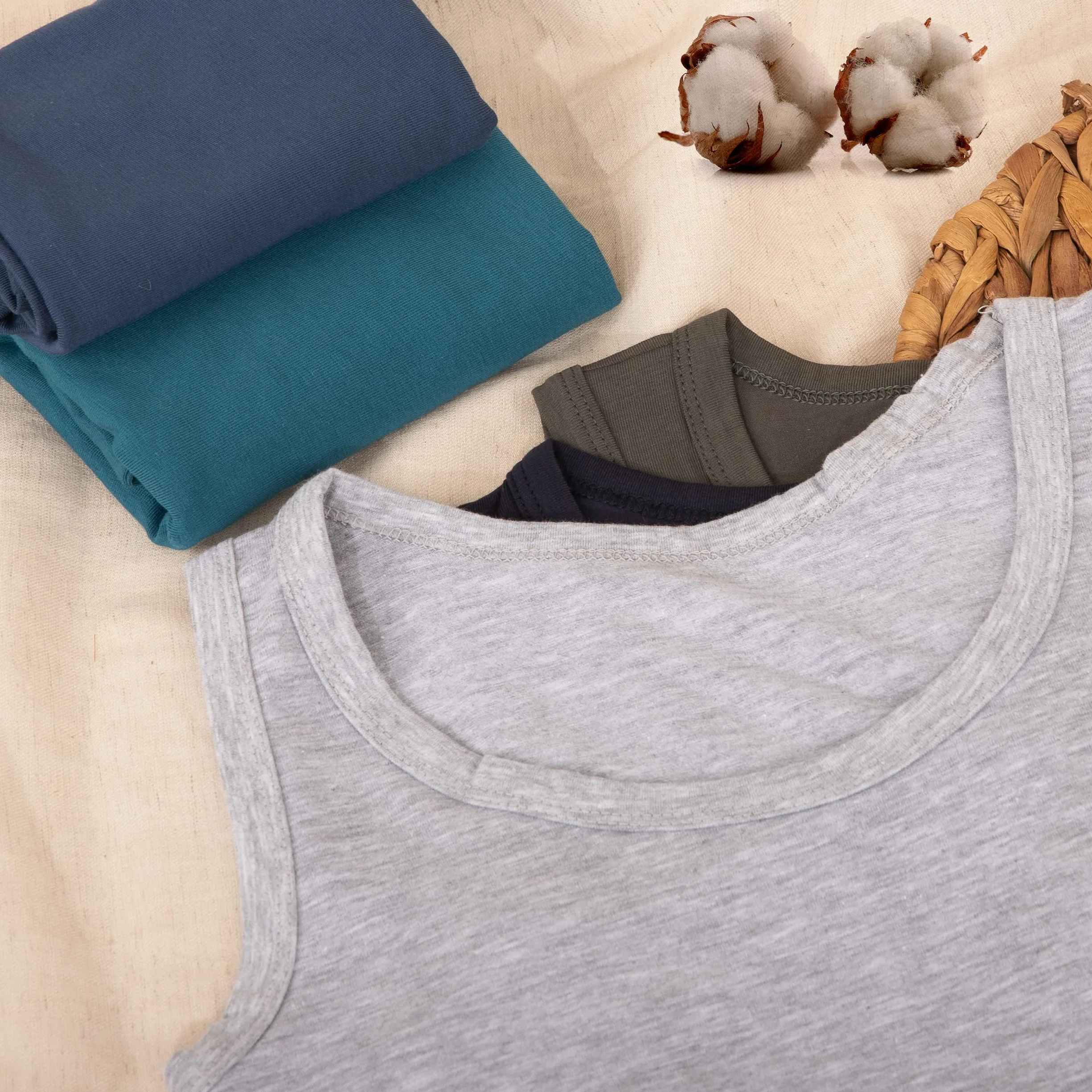 LOREZA ® 5 chłopięcy podkoszulek, bawełniany tank top - podstawowy