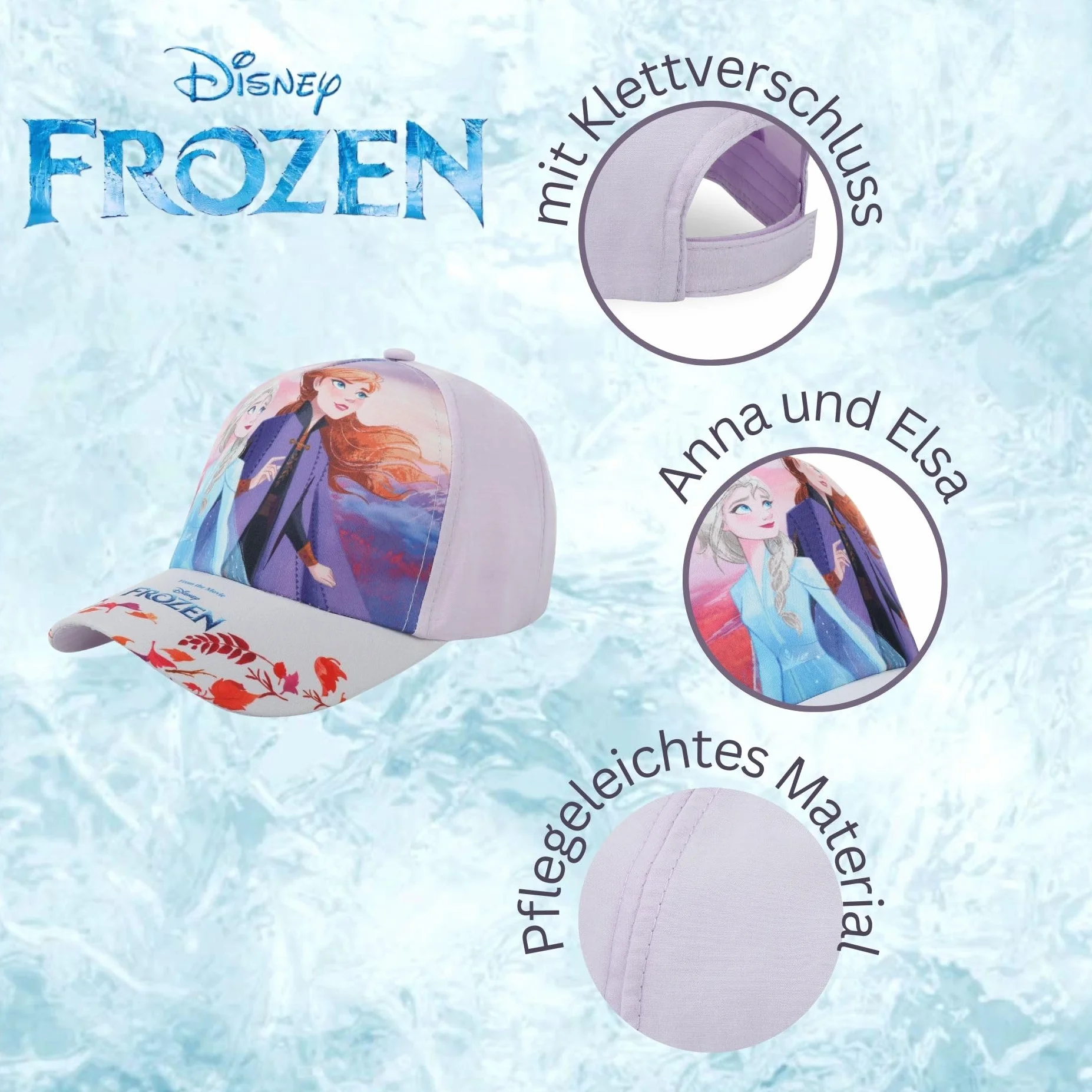 Królowa Lodu 2 Cap Cappy czapka z daszkiem dla dziewcząt Anna i Elsa