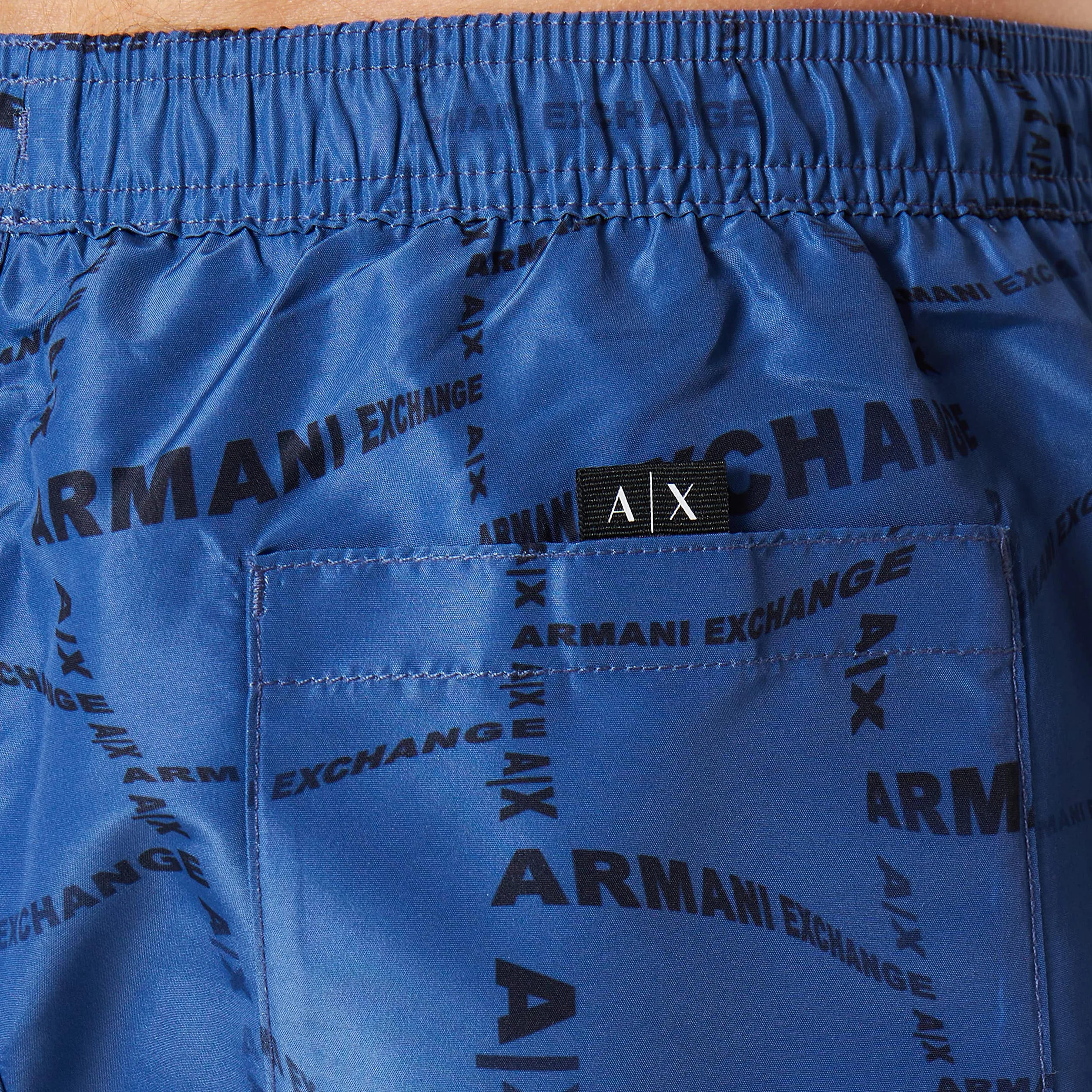 Armani Exchange Szorty kąpielowe Mężczyźni Sustainable, Drawstrings, Allover Logo