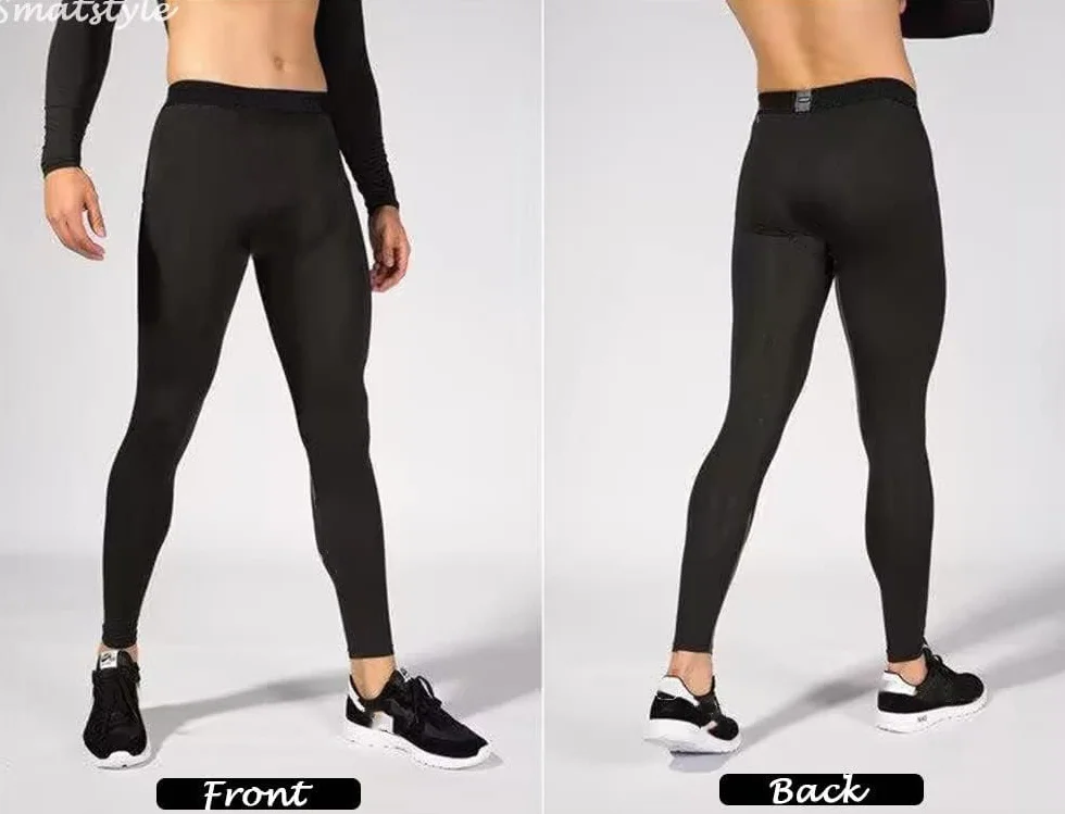 Spodnie kompresyjne Męskie Sportowe Legginsy Biegowe Długie Oddychające Baselayer Legginsy Spodnie dla Fitness Jogging Koszykówka
