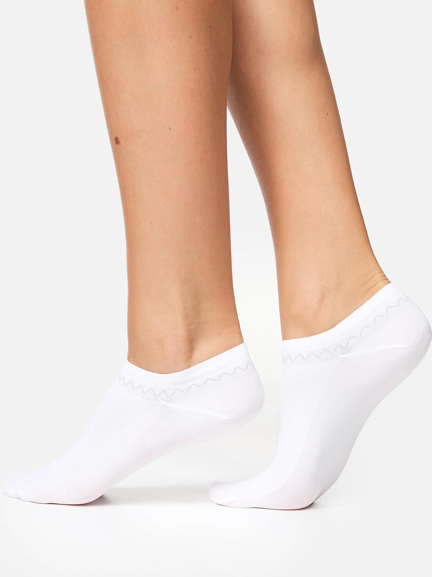 Nur Die Kobiety Sneaker Skarpety, Biały, 39-42 EU