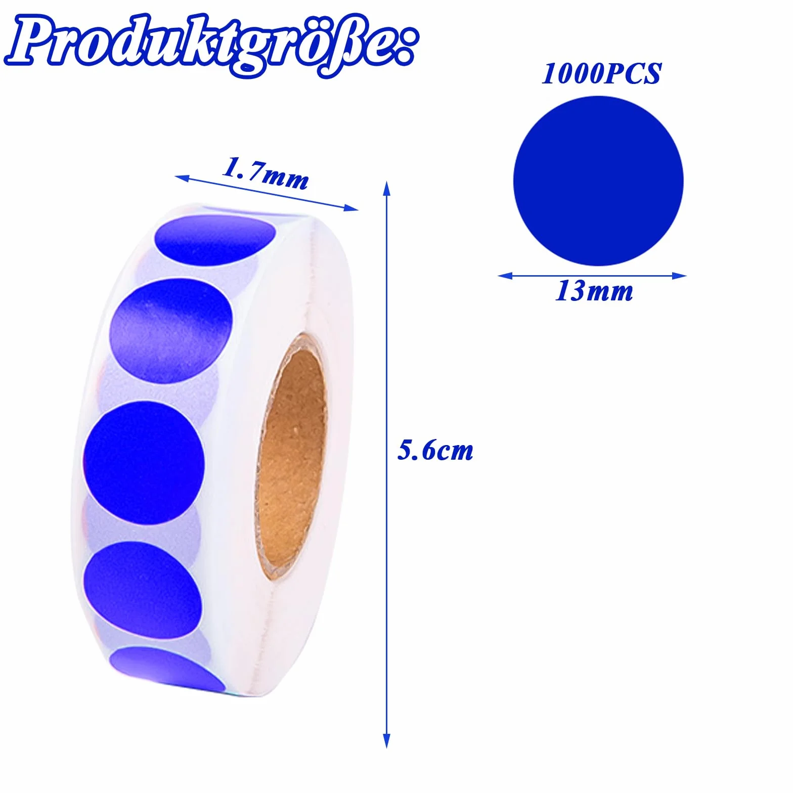 4000 sztuk kolorowych kropek samoprzylepnych, 13 mm, okrągłe naklejki w kropki, naklejki okrągłe, punkty do oznaczania, do samodzielnego wykonania, biura, kalendarza, 1000 sztuk/rolka, 4