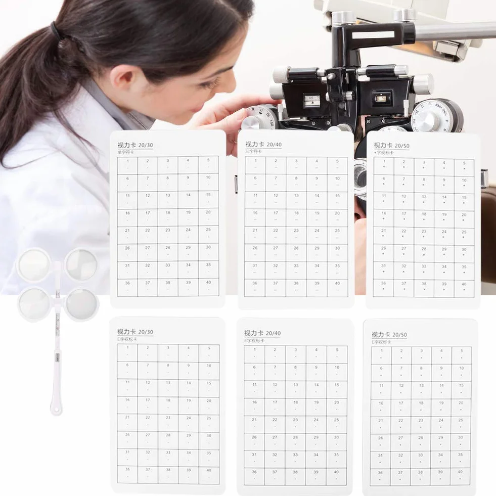 Flipper Optyczny, Flipper Optyczny Optometria Plastikowa Klapka Regulowana Optometria Plastikowa Klapka 6szt z kartą wizualną Instrument Optyczny (±150 stopni)