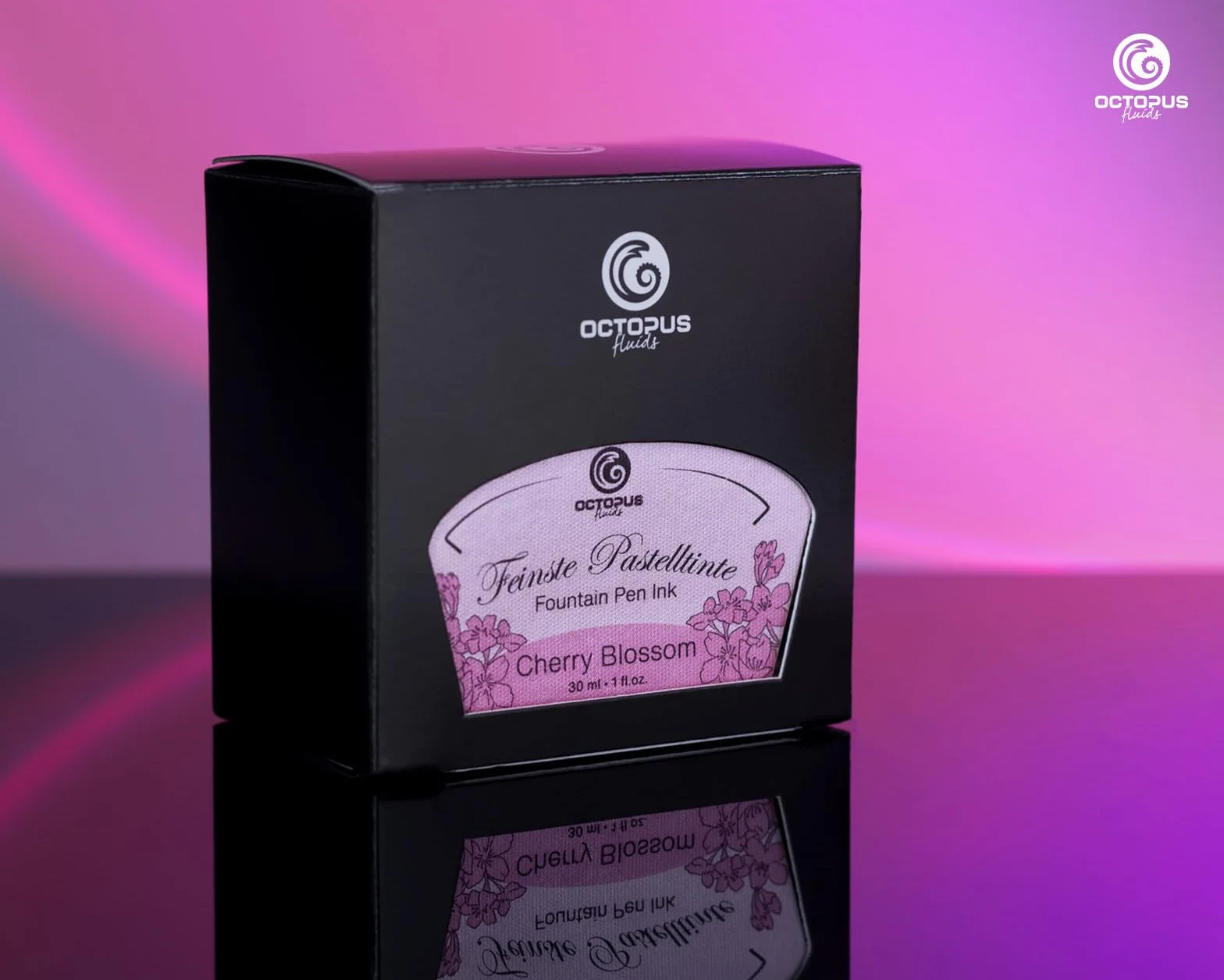 Atrament do piór wiecznych i szklanych piór pastelowych różowych "Cherry Blossom", 30 ml, atrament do kaligrafii