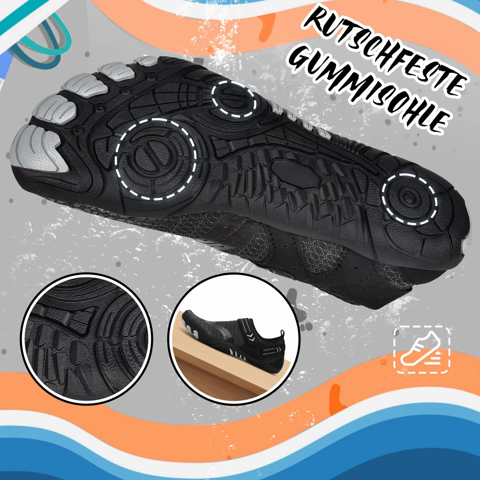 IEEILULU Buty Barefoot dla dzieci, Barefoot dla dzieci, regulowane buty do chodzenia na bose stopy, wodne buty do wody dla dzieci