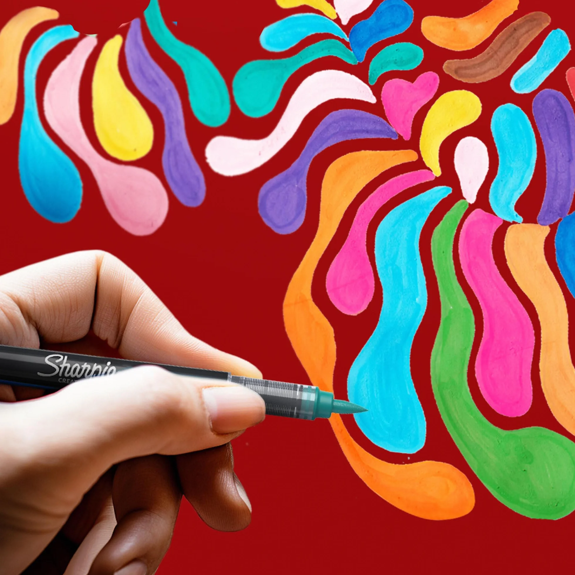 Sharpie Kreatywne markery, akrylowe markery na bazie wody, końcówka pociskowa, różne kolory, 2 sztuki