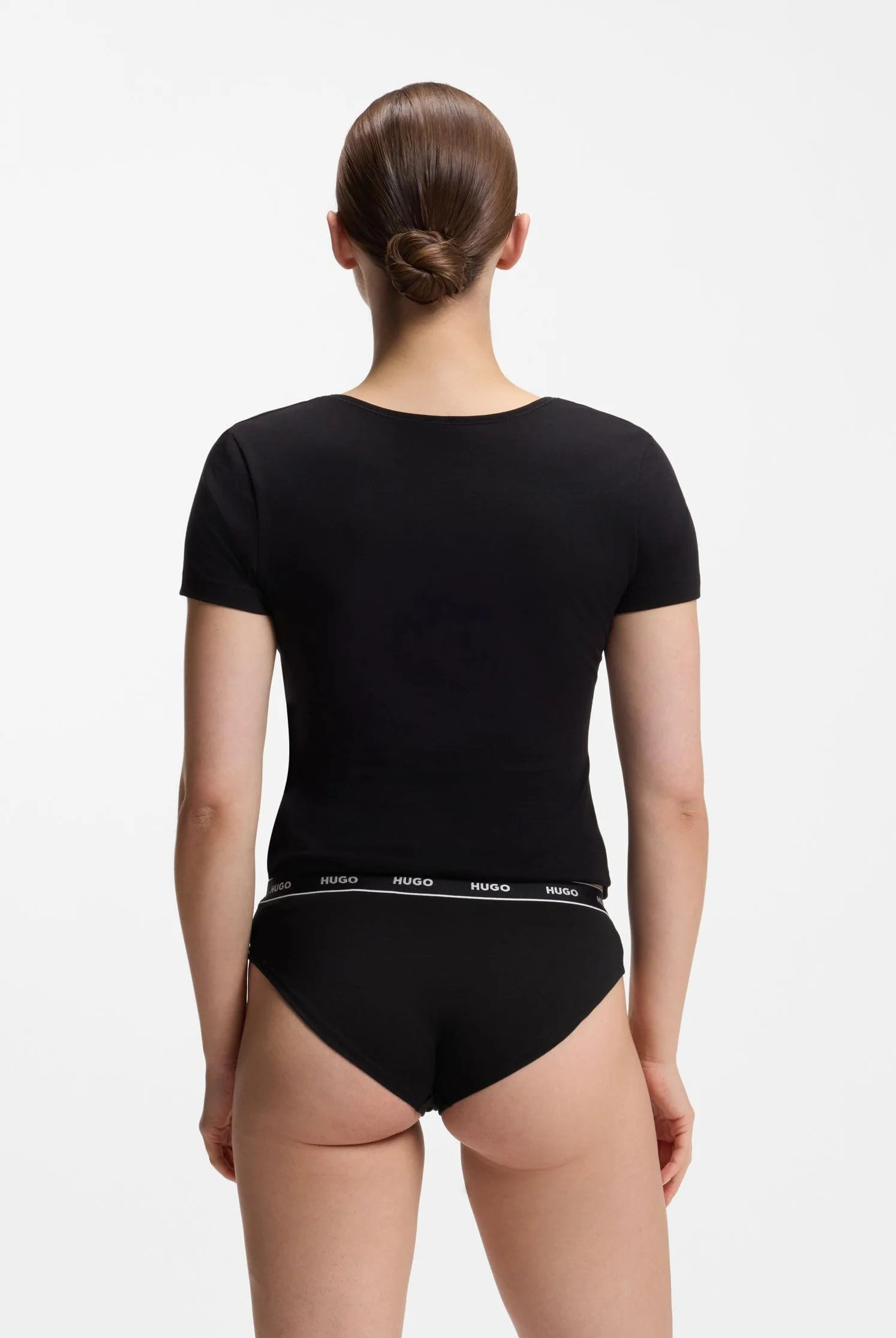 HUGO Damskie majtki Triplet Brief Stripe Slipy (3 sztuki), czarny (Black1), S