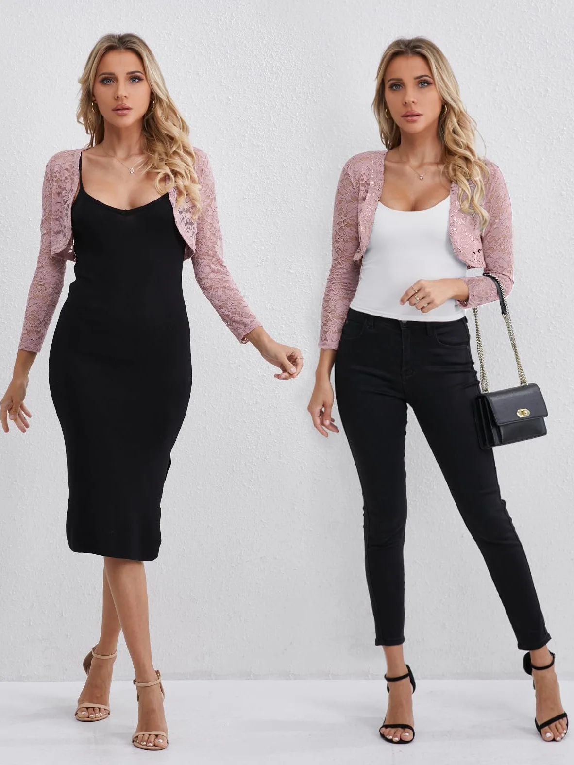 Fuinloth Bolero Dla Damskiej Urody Eleganckie Żakiet Bolero Do Sukien Wieczorowych Idealne Na Uroczystości I Wesela