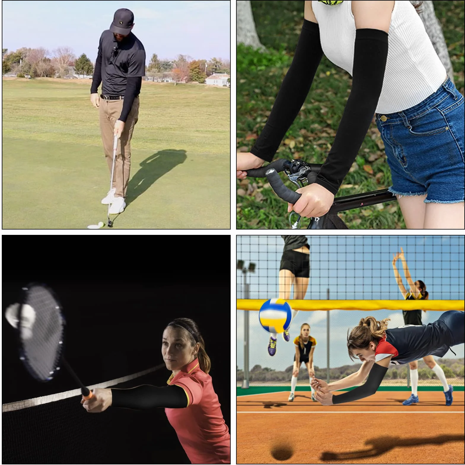 WLLHYF 2 pary rękawów chroniących przed promieniowaniem UV unisex rękawy na ramiona nylon spandex tatuaż okrycie chłodzące sportowe rękawy dla mężczyzn kobiet koszykówka piłka nożna zajęcia na świeżym