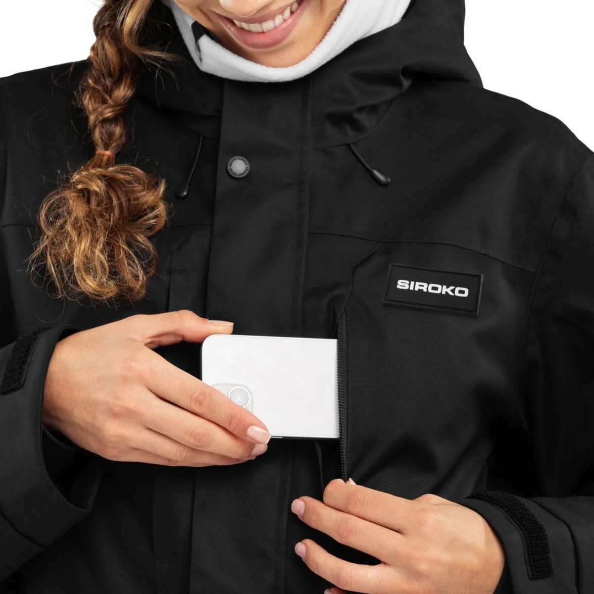 SIROKO - Ocieplana Kurtka Snowboardowa dla Kobiet Siroko W4-W Vostock - XXS - Czarny