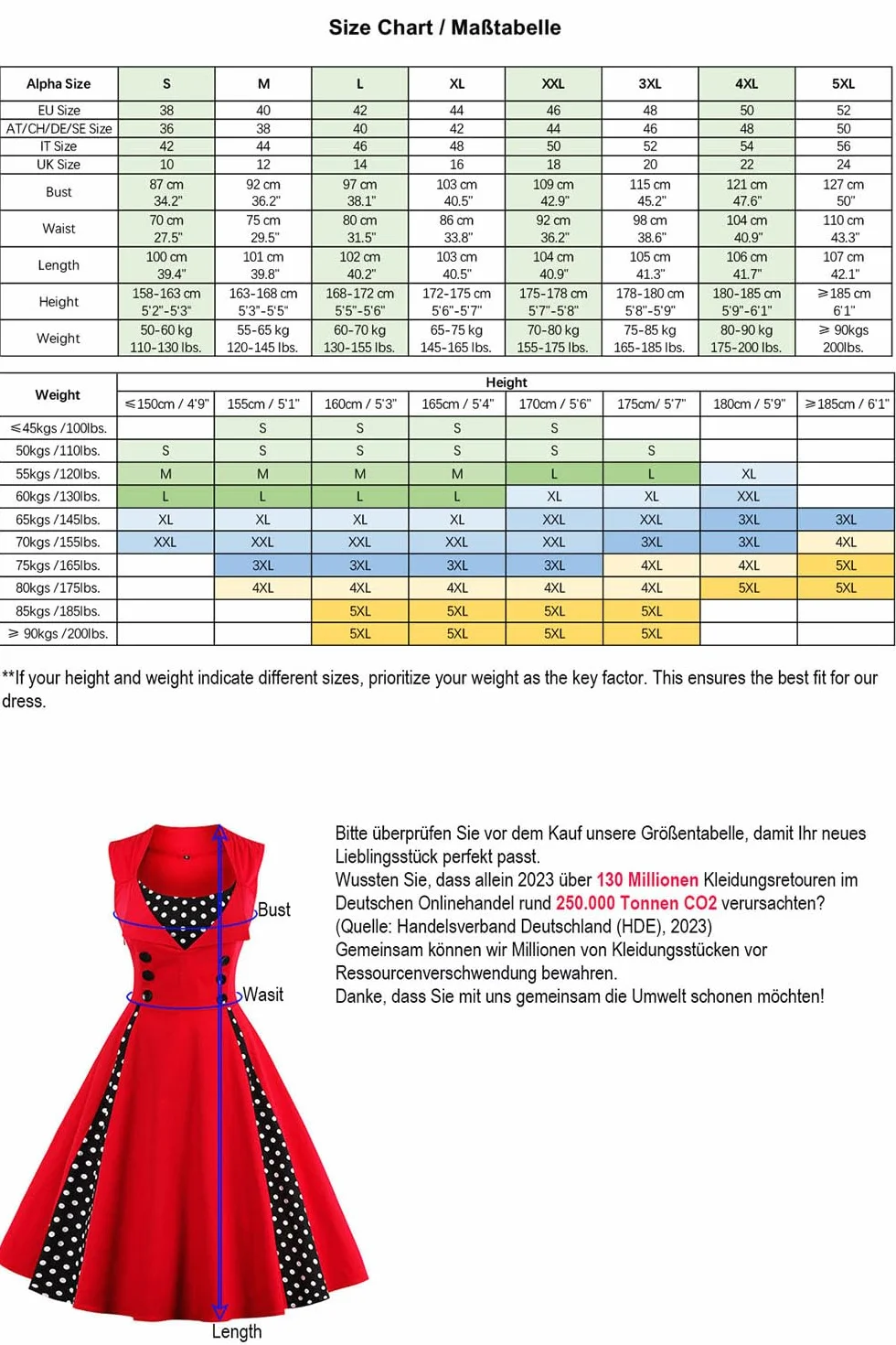 AXOE Damska sukienka w stylu vintage w stylu vintage w kropki w kontrastowe kropki sukienka na przyjęcie koktajlowe wesele elastyczna bawełna