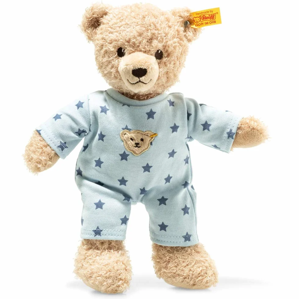 Steiff Baby Teddy & Me Miś Chłopiec z Piżamą, Beżowy/Niebieski