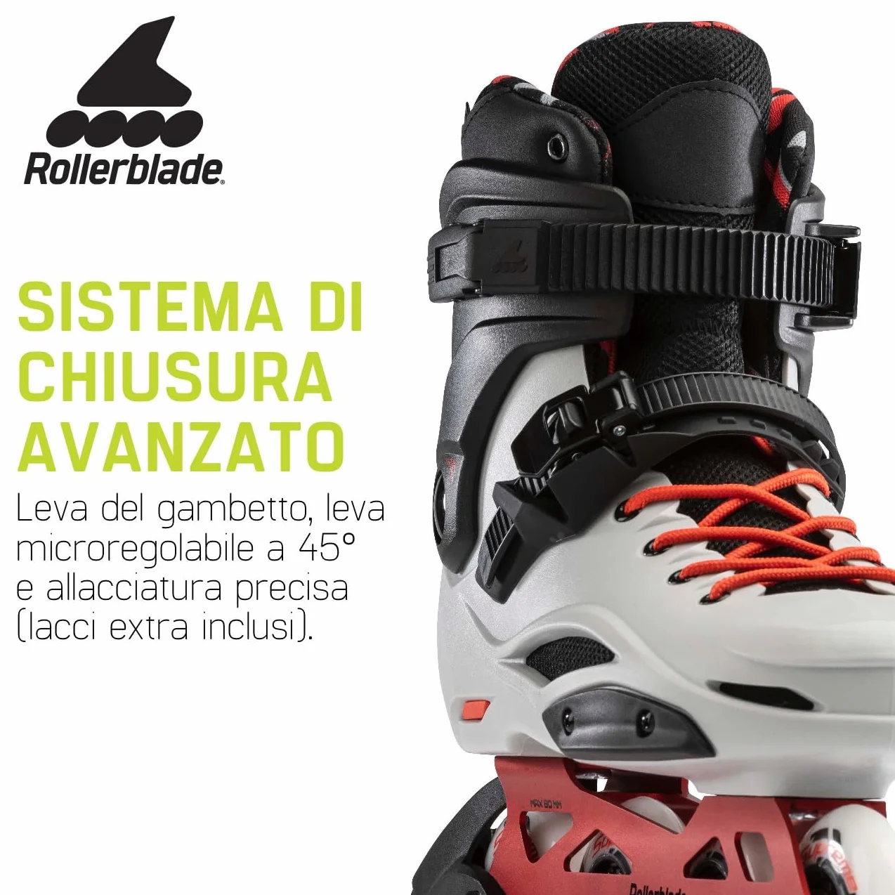 Rollerblade Męskie łyżworolki Rb Pro X, szare/Warm Red, 250
