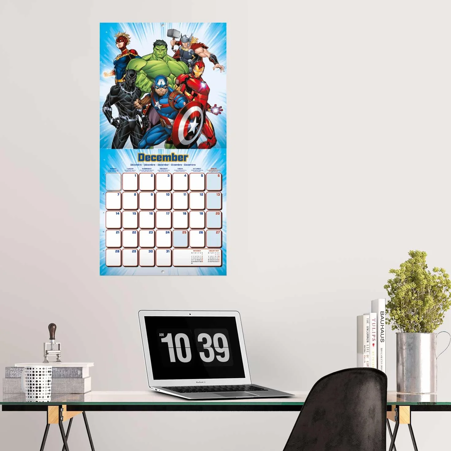 Grupo Erik Wall Calendar 2026 - Marvel Avengers Calendar 2026 | Square 30 x 30 cm - 12 x 12 inches Wall Planner, Family Planner Month To View | The Avengers Gifts, Marvel Gifts For Friends