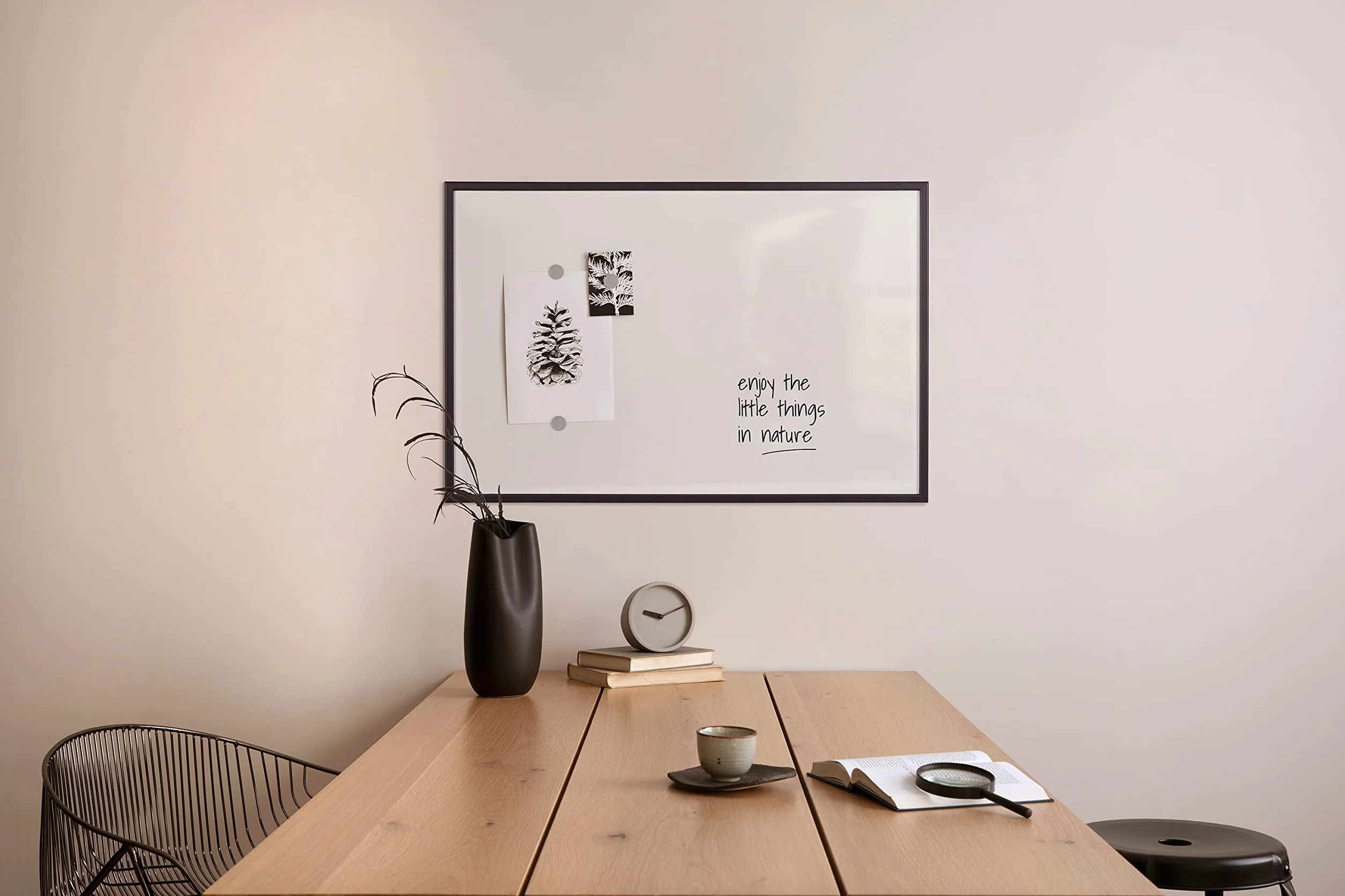 Bi-Office - tablica magnetyczna, sucha ścierka - 60 x 40 cm 60 x 40 czarna