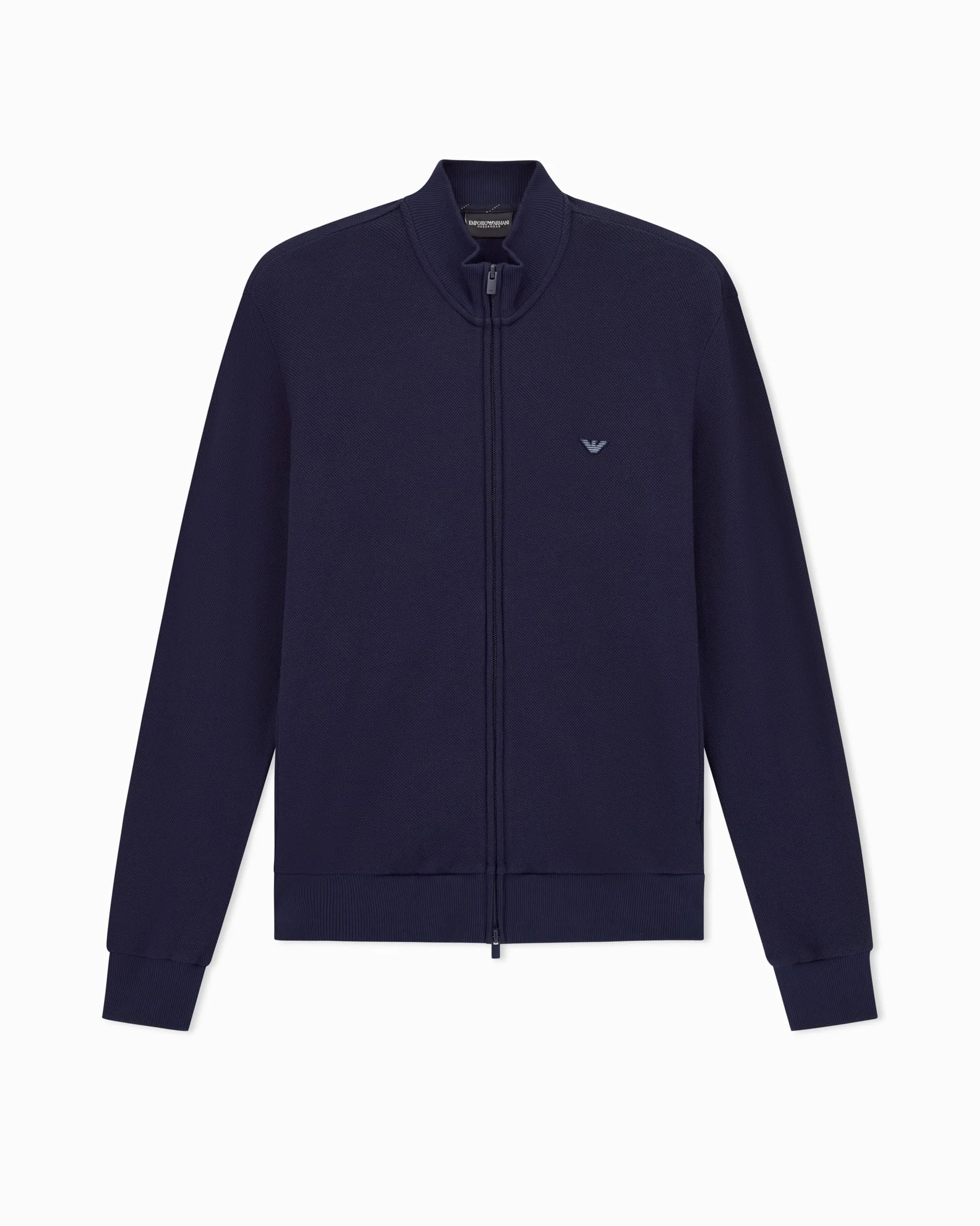 Emporio Armani Bluza męska piquet, NIEBIESKI, L