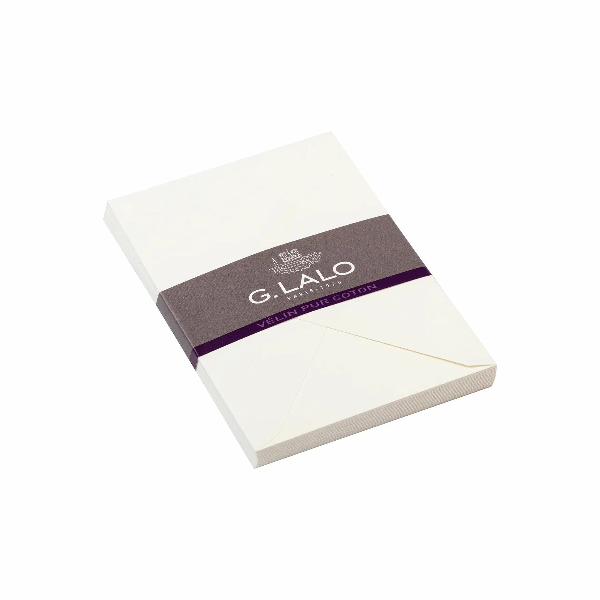 Lalo 21000L – Zestaw 20 kopert zaklejanych na mokro 11,4x16,2 cm, 125g – papier Vélin pur coton (czysty bawełniany welin), kolor kremowy