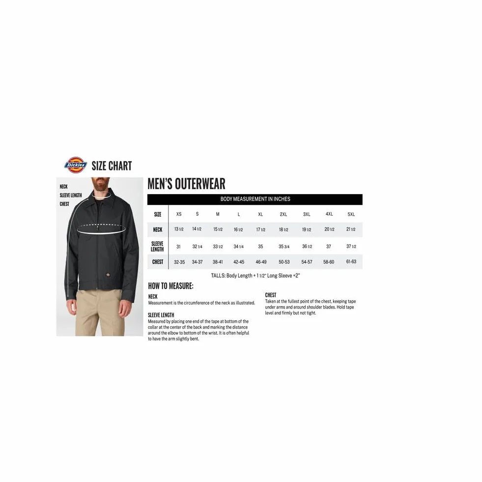 Dickies Fartuch laboratoryjny unisex dla kobiet i mężczyzn, długość 102 cm, zapinany na guziki z przodu, z 3 kieszeniami – model 83403