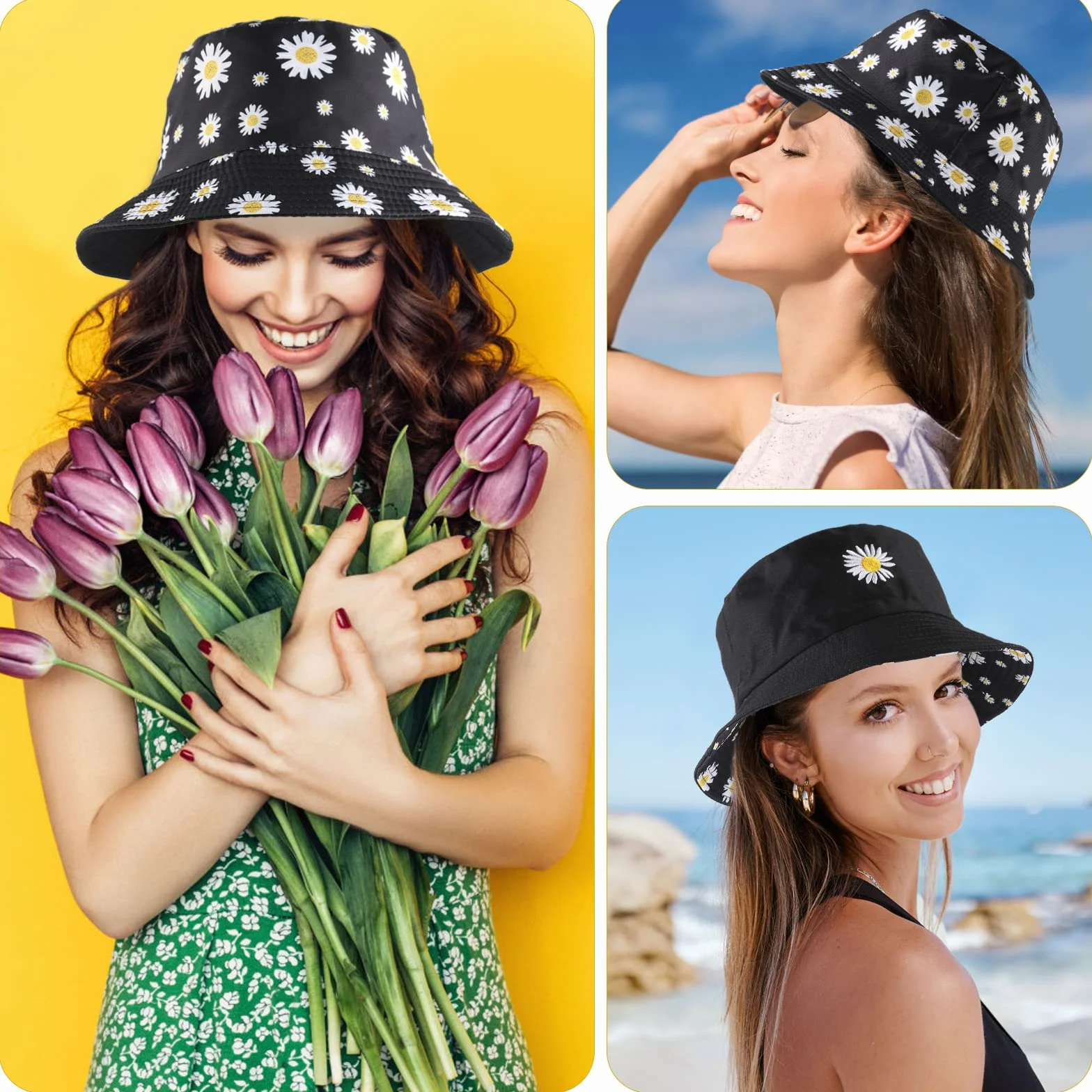 Sibba Letni kapelusz typu bucket Packable Sailor Fisherman czapki na wędkowanie golf kemping podróż duża głowa szerokie rondo ochrona przed słońcem nakrycia głowy dla mężczyzn kobiet nastolatków