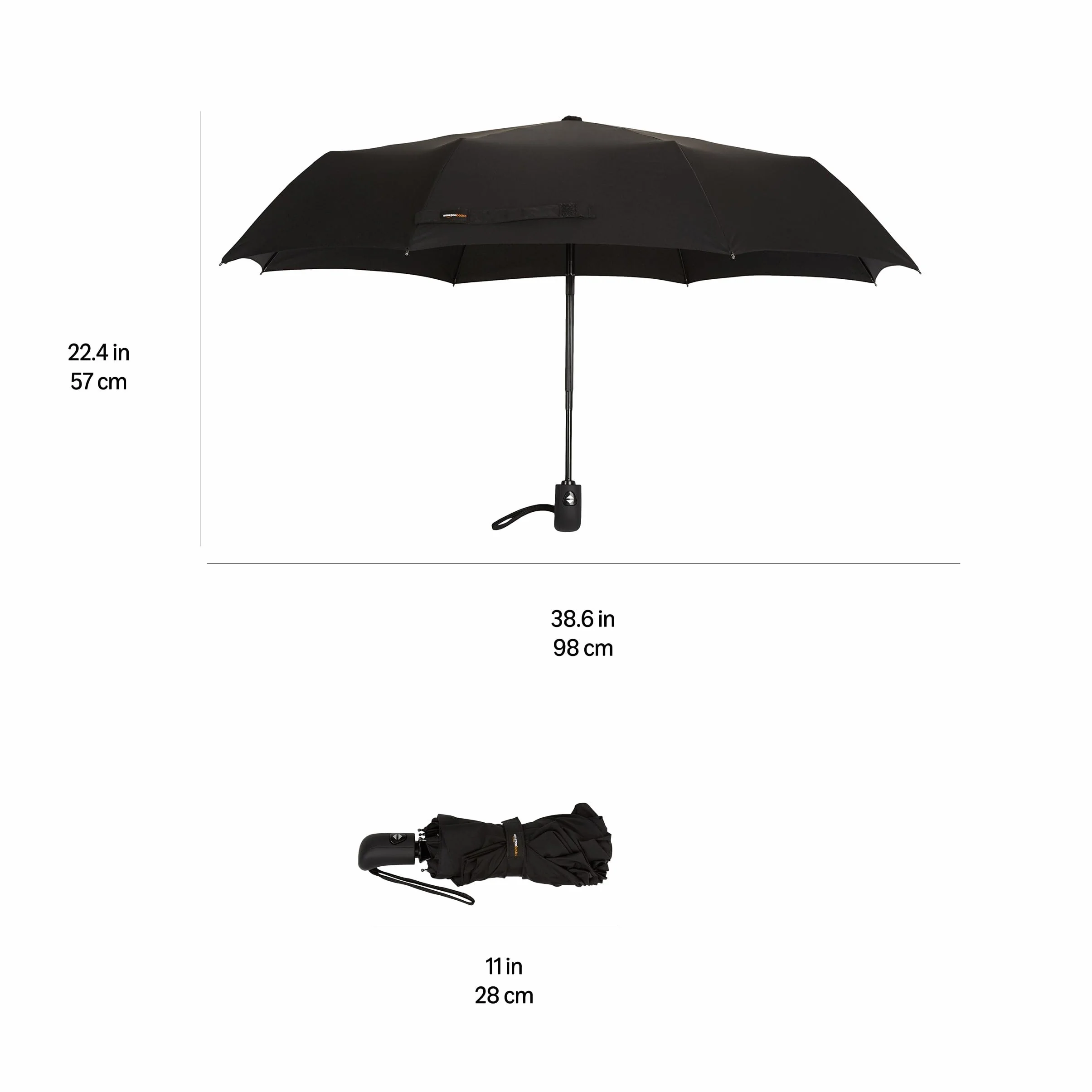 Amazon Basics – ośmiokątny automatyczny parasol podróżny