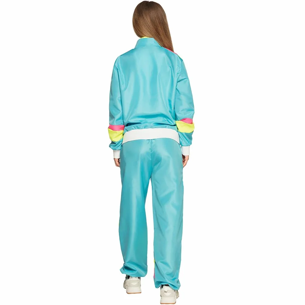 Boland - Kostium dla dorosBych dres 80s z kieszeniami, kurtka i spodnie, strój do biegania, wieczór kawalerski, styl retro, sportowiec, kostium grupowy, doro[li, impreza tematyczna, karnawaB