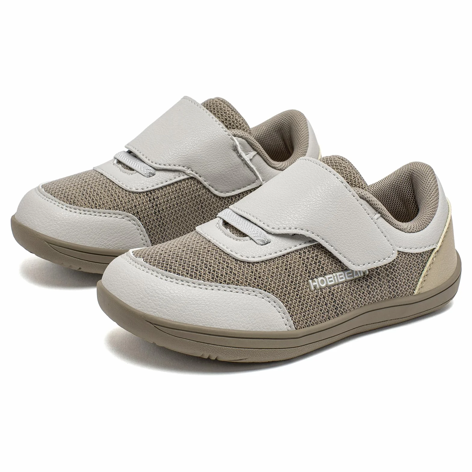 HOBIBEAR Dziecięce buty do chodzenia boso, szerokie trampki, dla chłopców i dziewczynek, oddychające, antypoślizgowe, minimalistyczne buty do chodzenia z zapięciem na rzepy, wygodne buty do chodzenia