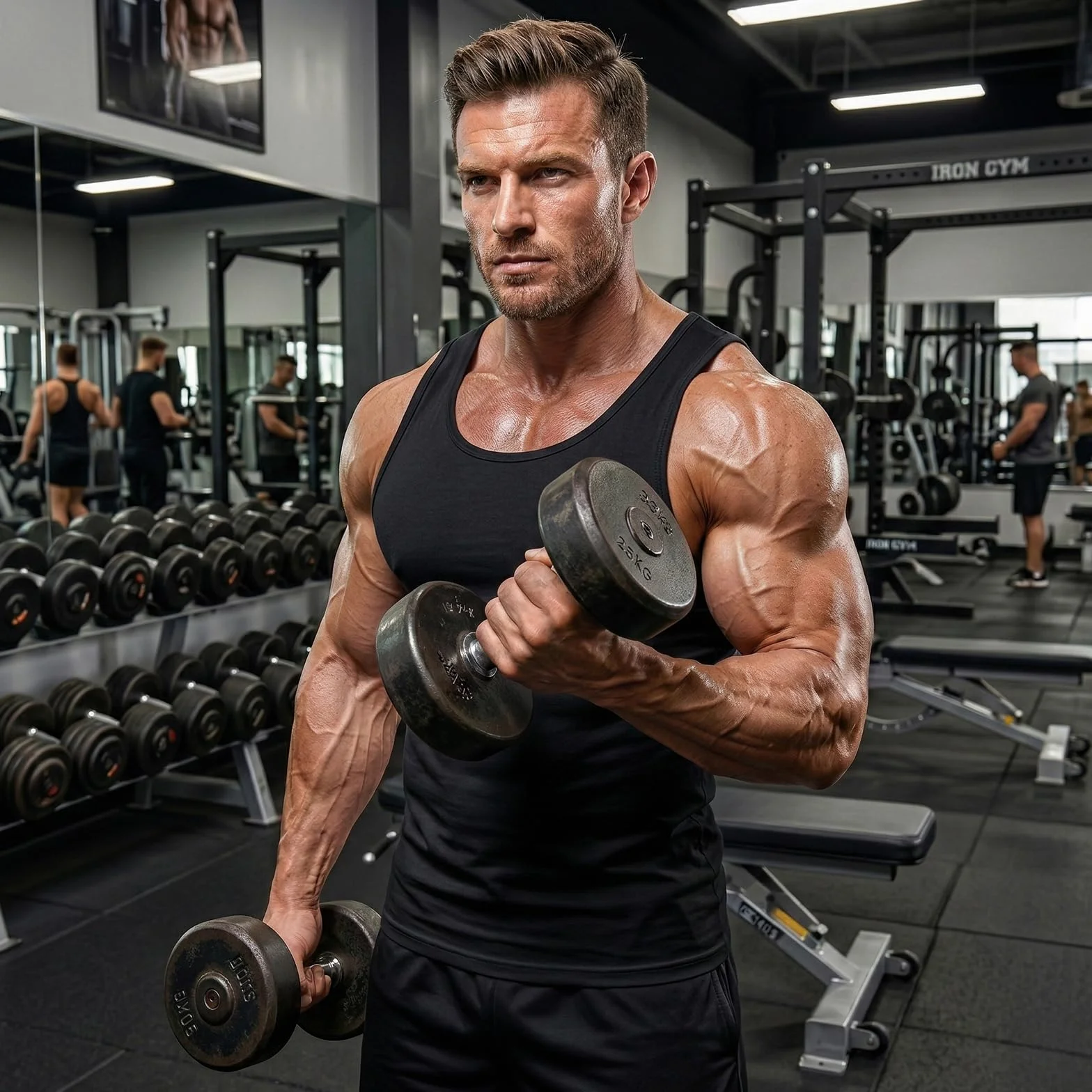 HYCOPROT 3 Szt. Męska Koszulka Kompresyjna Bez Rękawów, Oddychająca, Szybkoschnąca, Idealna do Fitnessu, Biegania i Treningu
