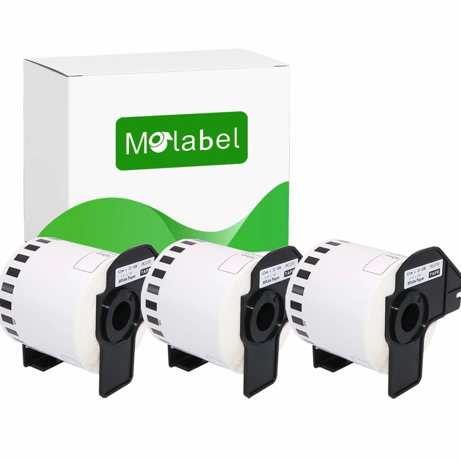 address Label DK-22205 DK22205 3pack Rolls (Endless) kompatybilne z Brother P-Touch QL-500 QL-500A QL-500BS QL-500BW