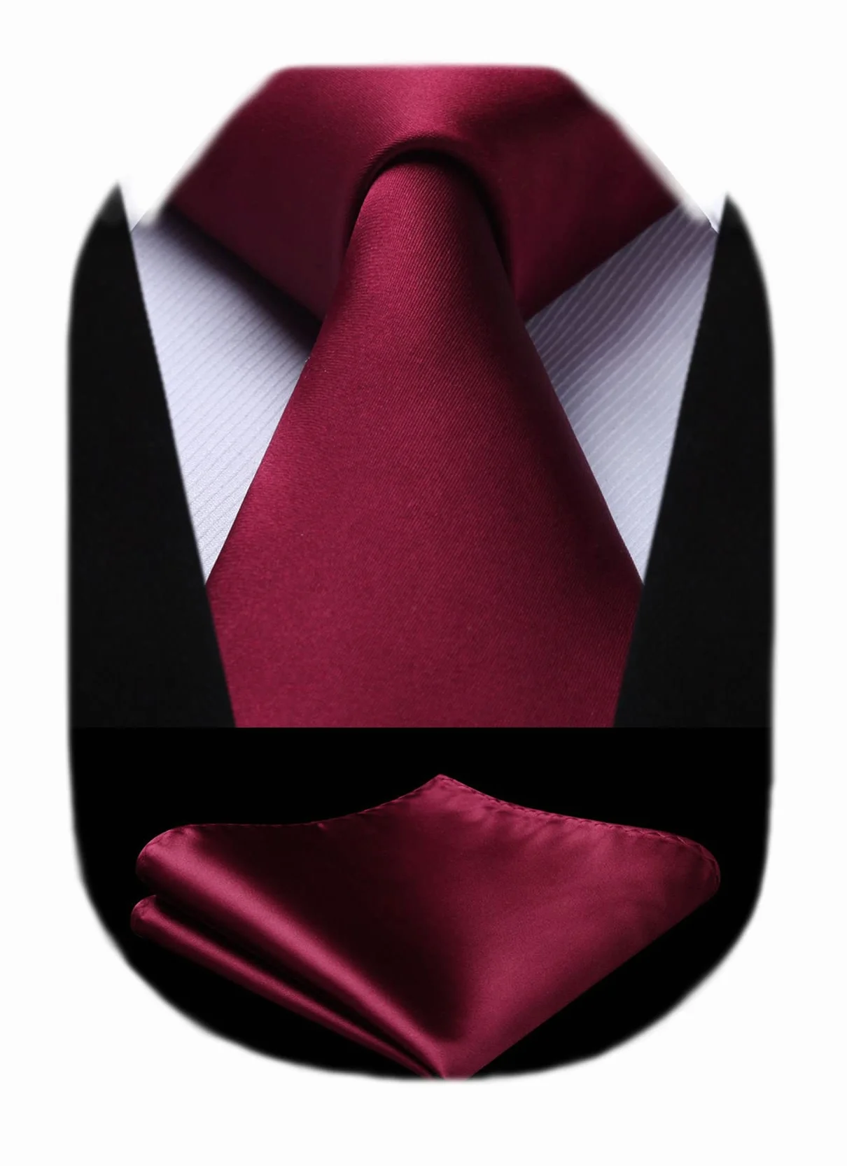 HISDERN Zestaw męskich krawatów, ekstra długi, kwiatowy krawat i poszetka, elegancki klasyczny jedwabny krawat ślubny, chusteczka higieniczna dla mężczyzn