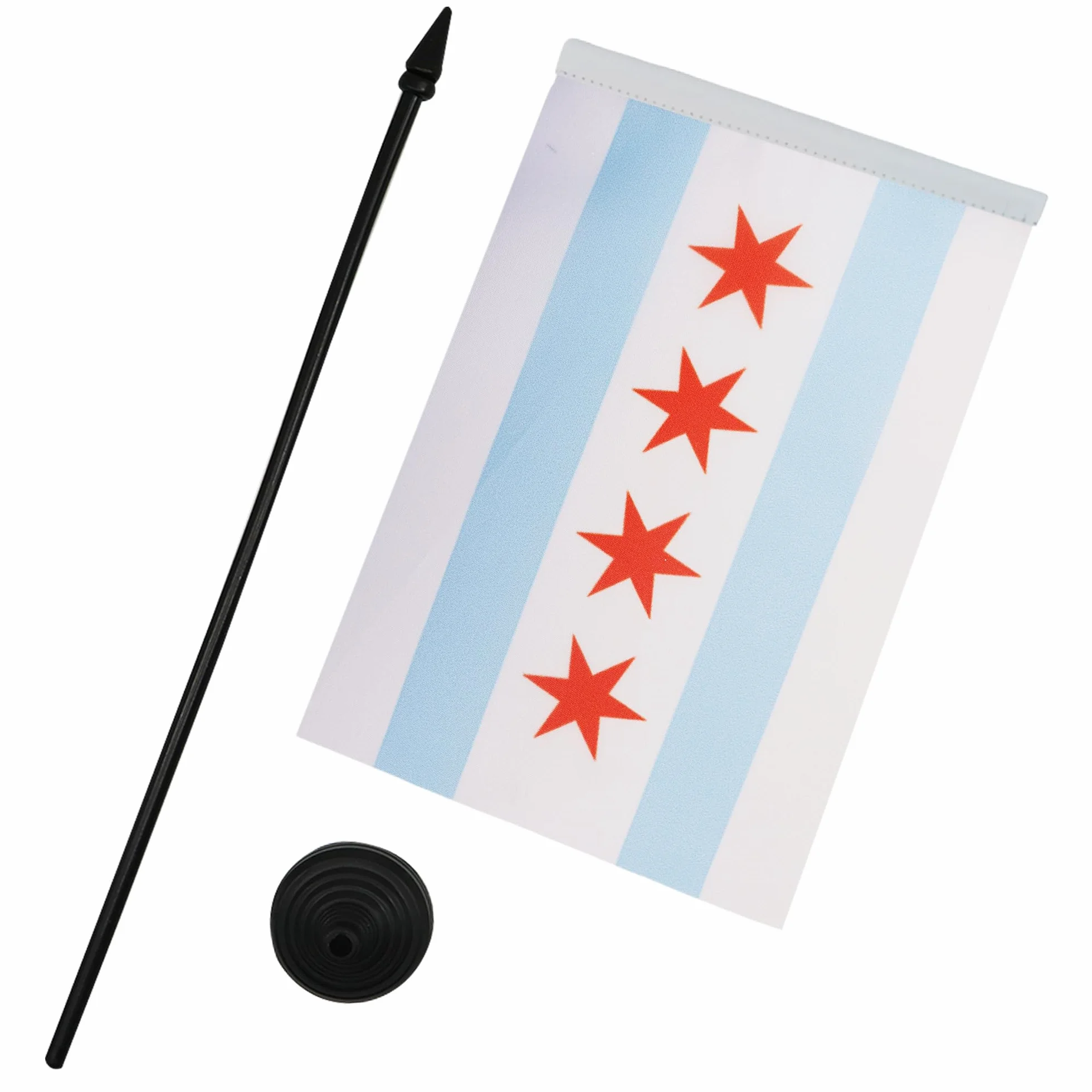 Drapeau de Table Chicago en Polyester 100D, 21cm x 14cm