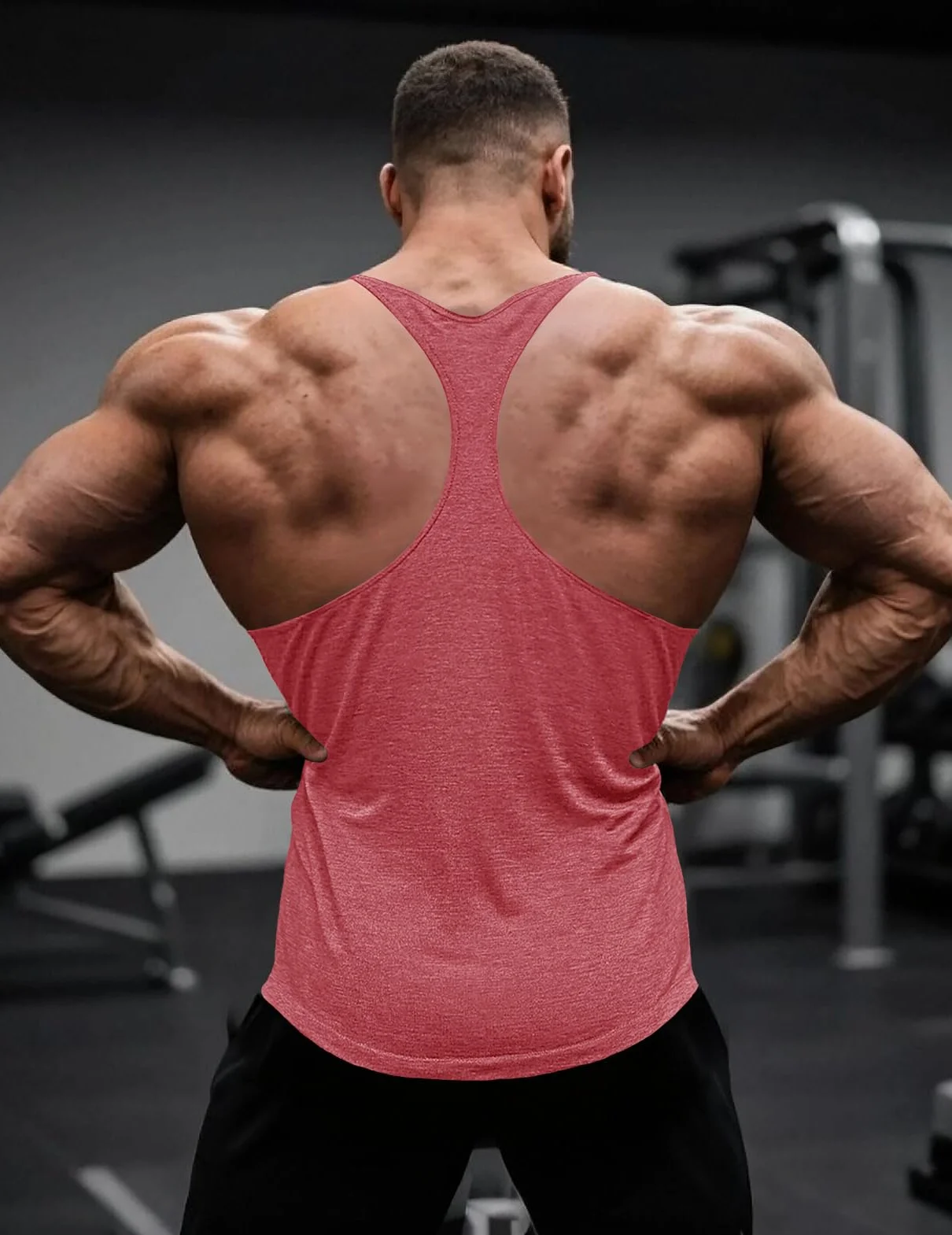 Muscle Cmdr Męska koszulka na ramiączkach, koszulka na ramiączkach, Y-Back Gym Fitness
