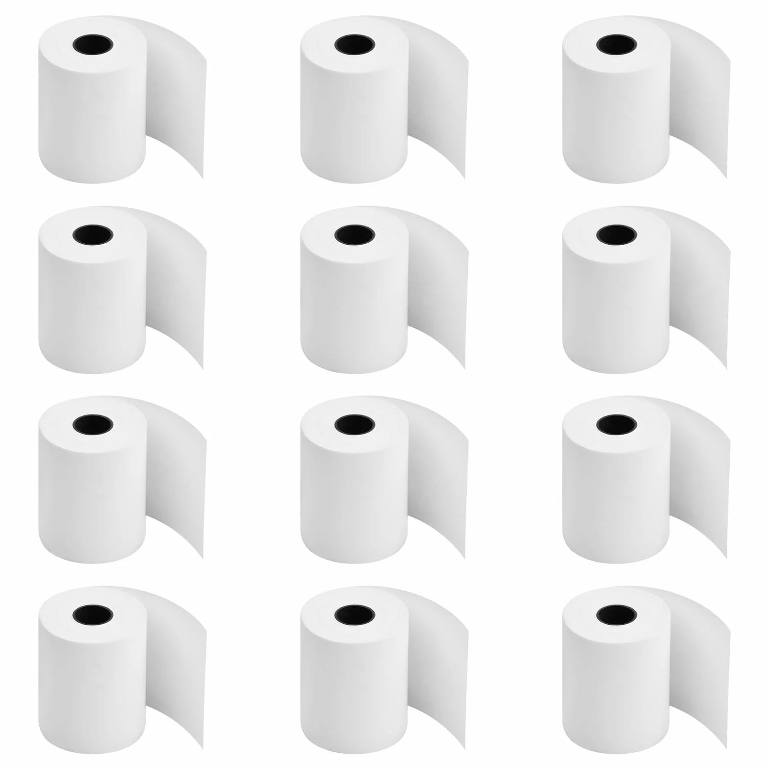 12 rolek gotówki termicznej 57 x 50 mm papier termiczny do rolek kasy, paragonów, kasa fiskalna, papier pokwitowań, rolka termiczna do kas fiskalnych