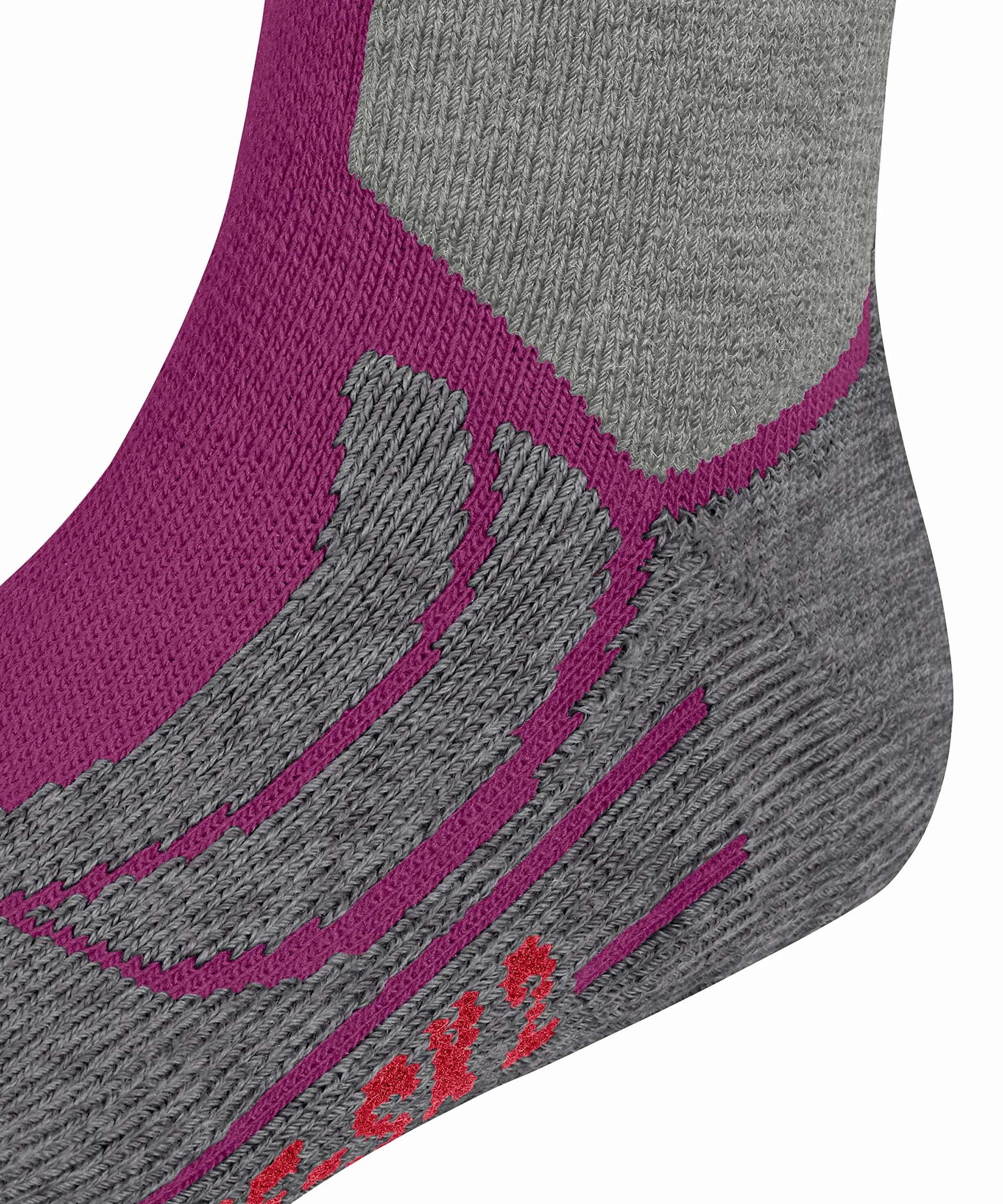FALKE Uniseks - dzieci Skarpety narciarskie SK2 Intermediate K Kh Wełna ciepłe grube 1 Para, Fioletowy Radiant Orchid 8692, 31-34