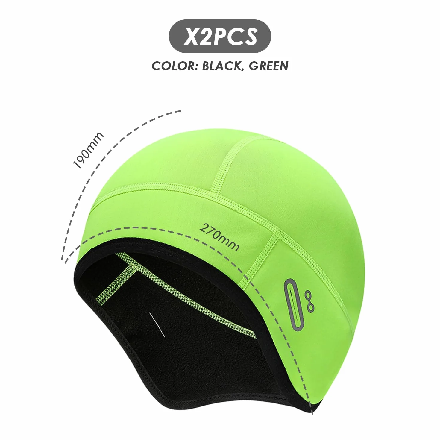2-pak czapek polarowych, czapki do kasku rowerowego, wiatroszczelne czapki, ciepłe czapki, czapki zimowe na zewnątrz, odpowiednie do wspinaczki górskiej, sportu, jazdy na nartach i na rowerze,