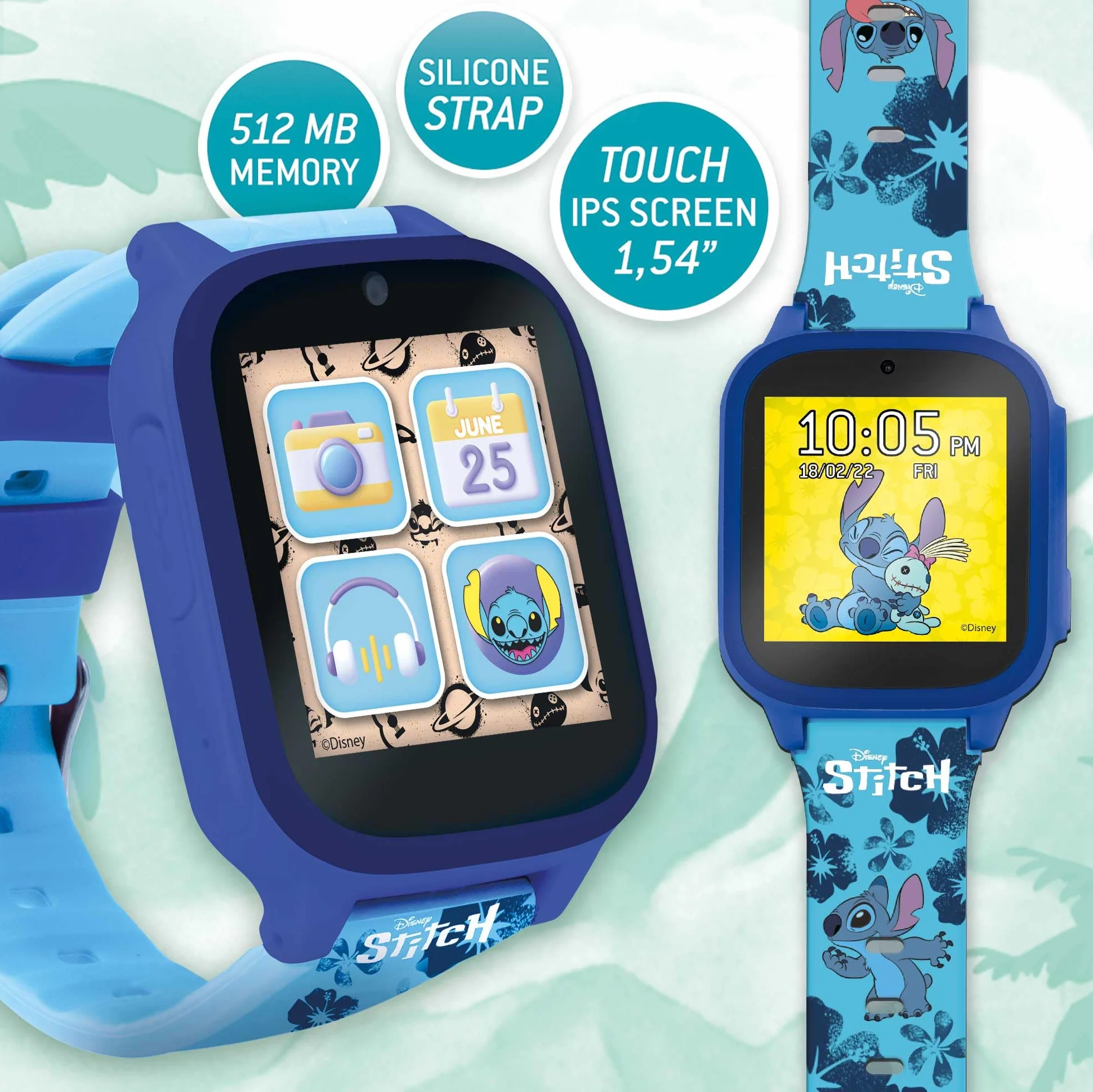 Lisciani STITCH SMARTWATCH - Connected Watch dla dzieci od 7 lat - wymienne tła ściegu - 5 interaktywnych gier - ekran dotykowy - funkcja aparatu, budzika, timera i lampy